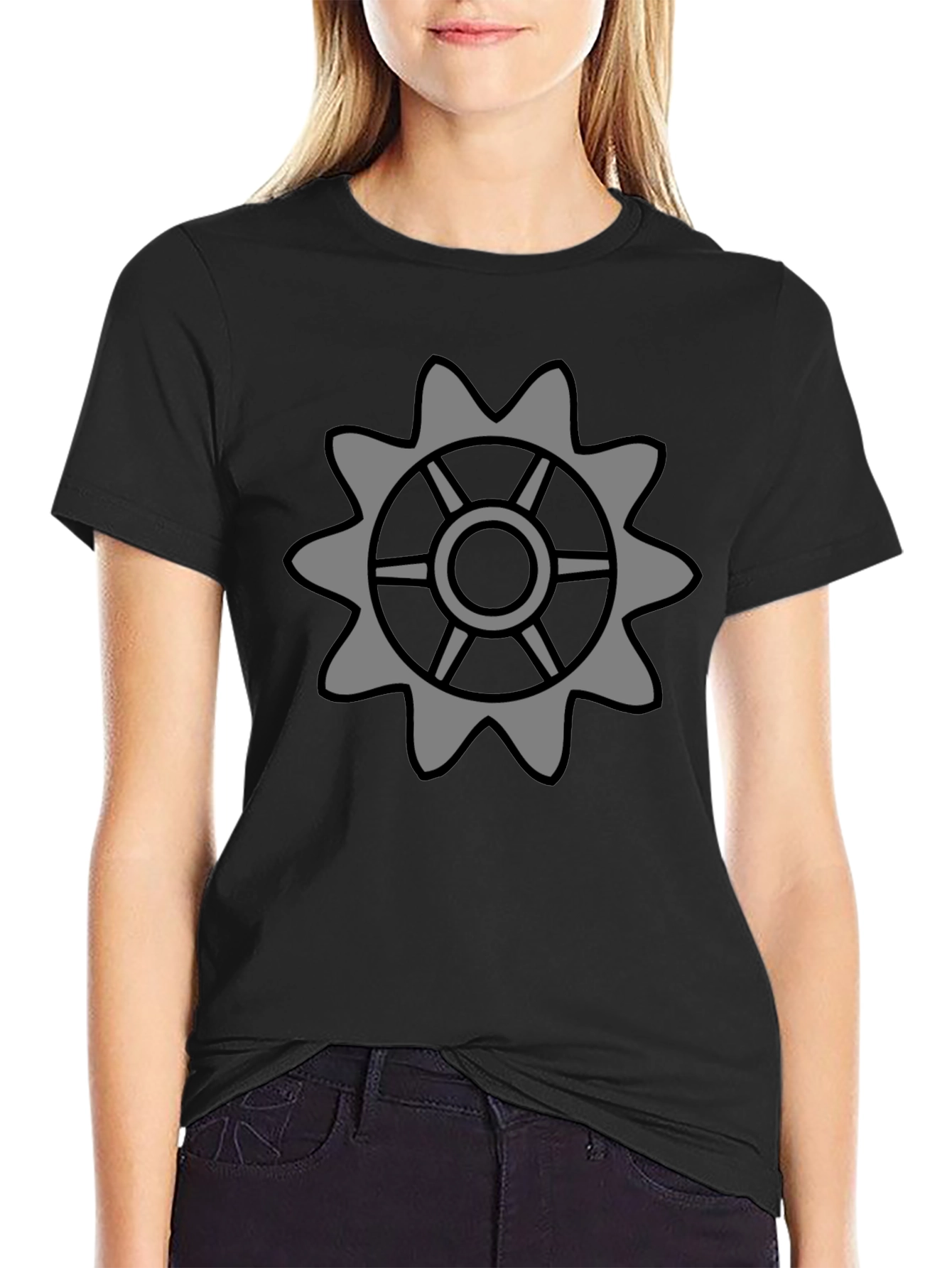 Gear Graphic Black T-Shirt