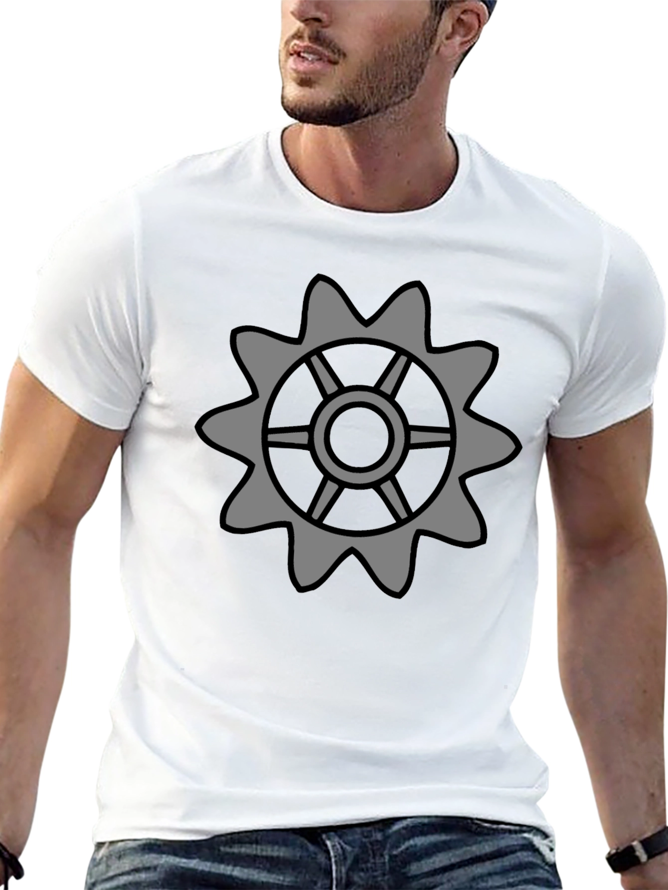 Gear Graphic Black T-Shirt