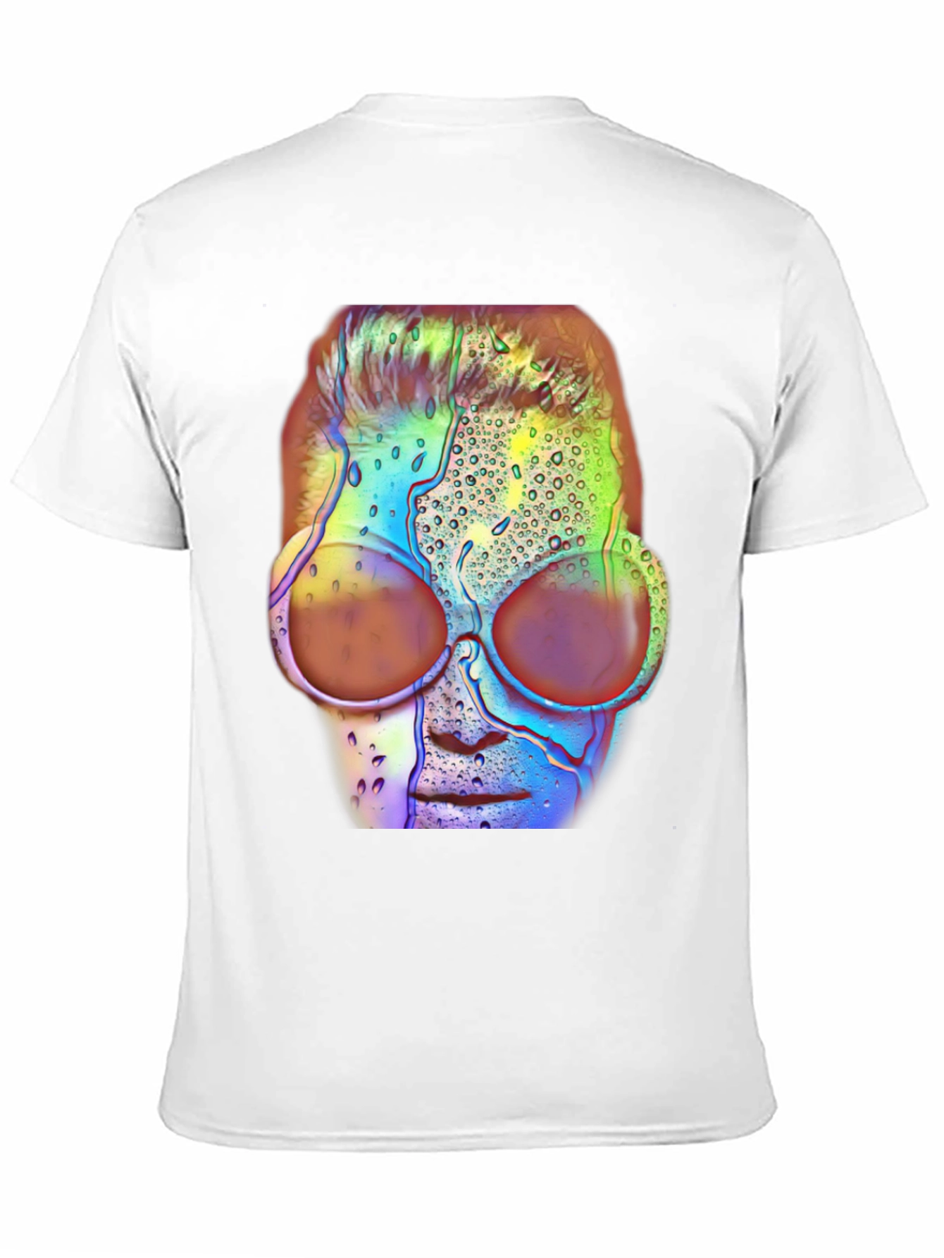 Abstract Face Graphic Tee - Black