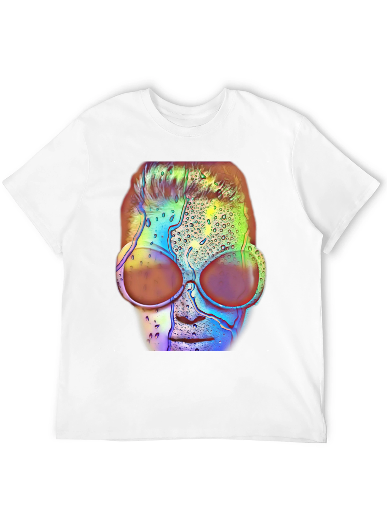 Abstract Face Graphic Tee - Black