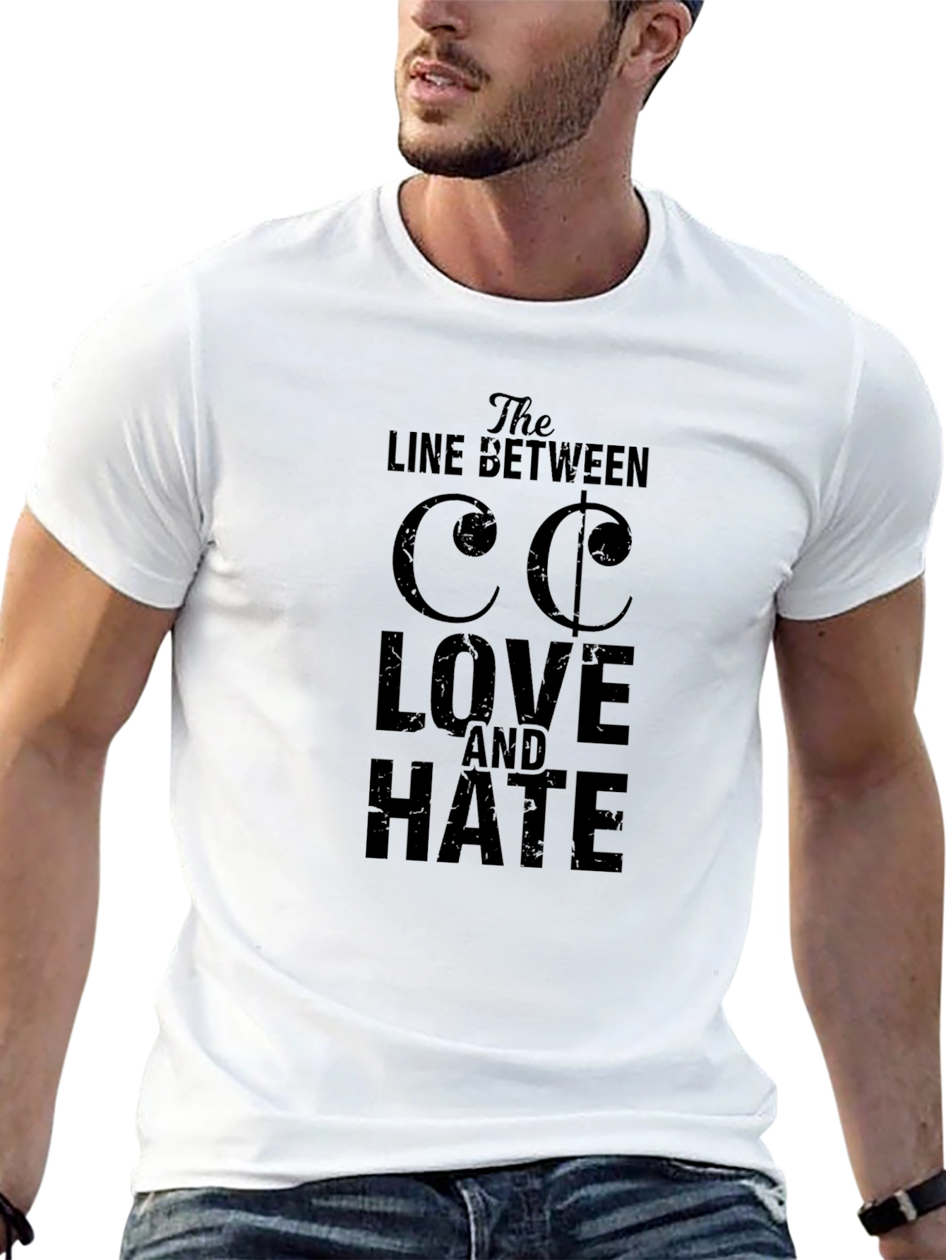 The Line Between Love and Hate T-Shirt