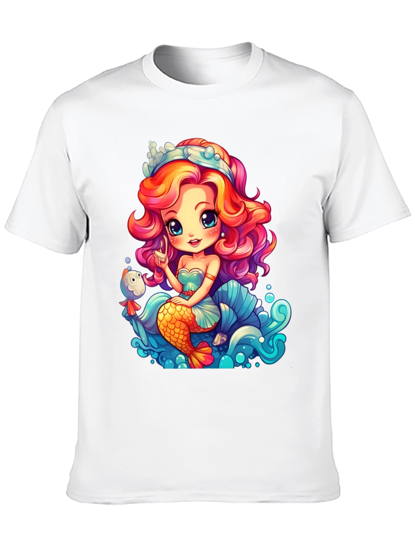 Mermaid Graphic Tee - Whimsical Ocean Design
