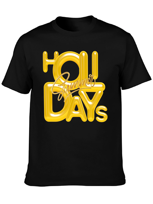 Summer Holiday Graphic Tee - Black