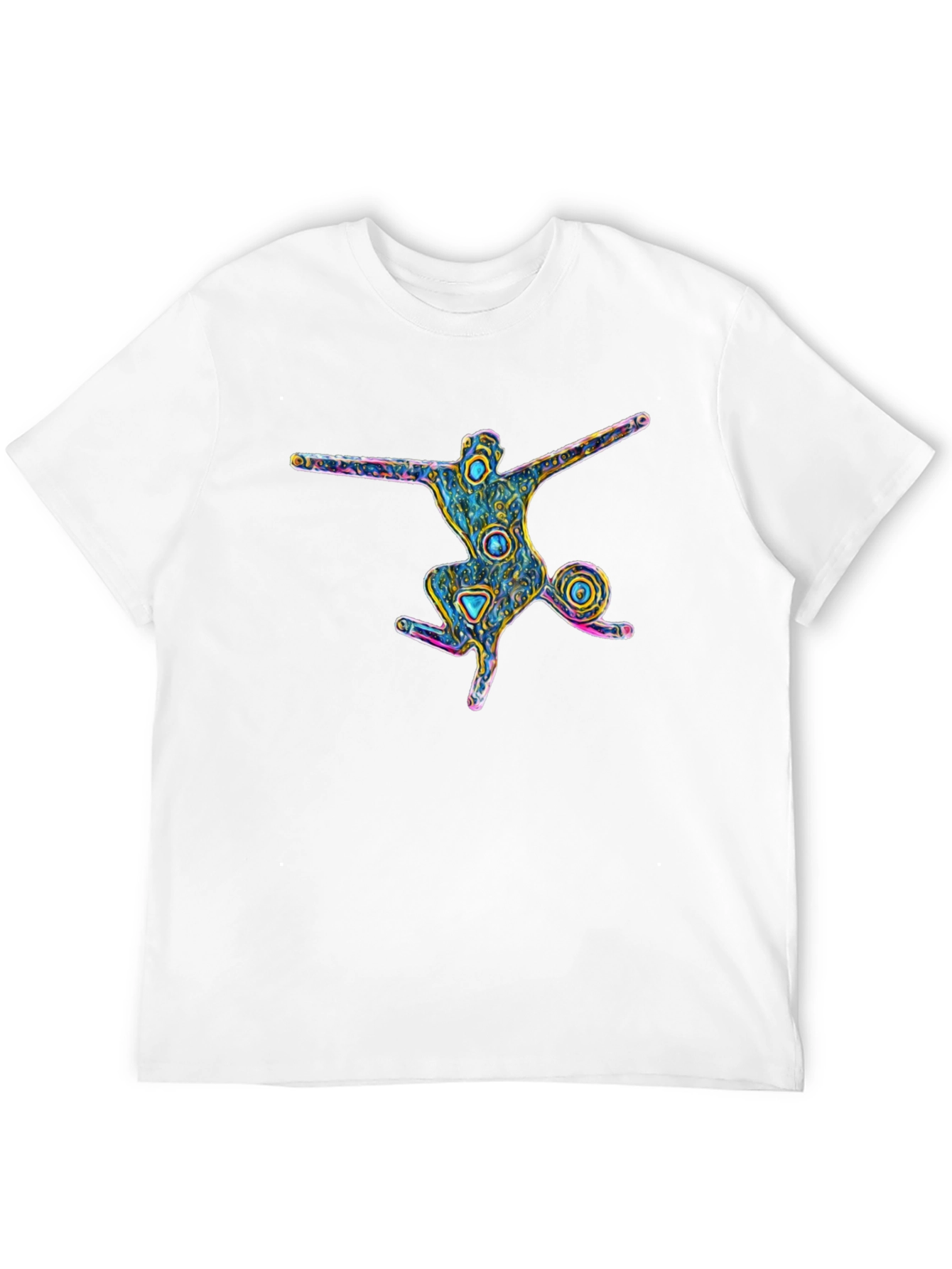 Abstract Art Mans Black T-Shirt