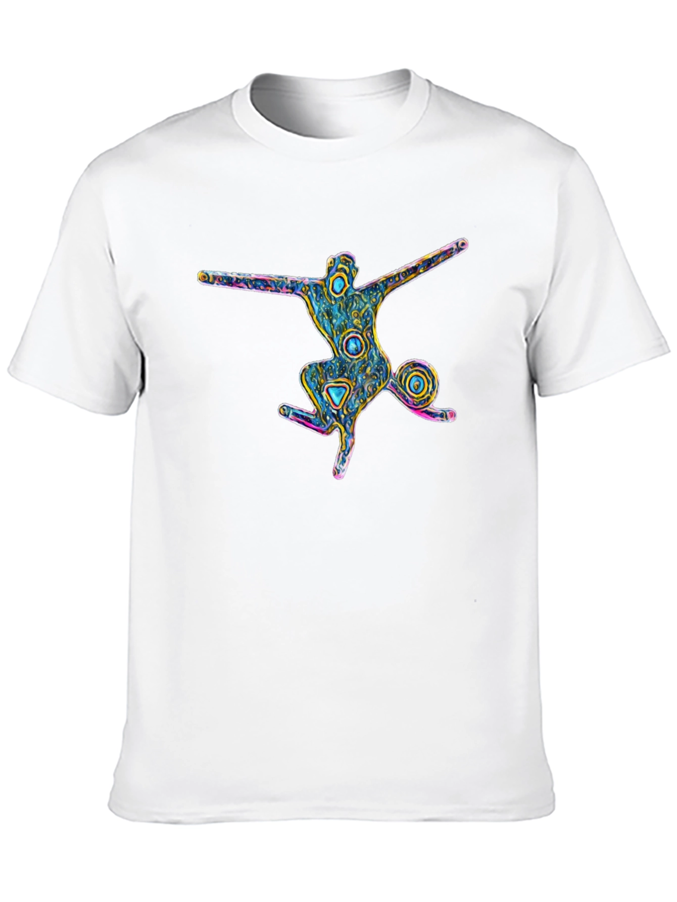 Abstract Art Mans Black T-Shirt