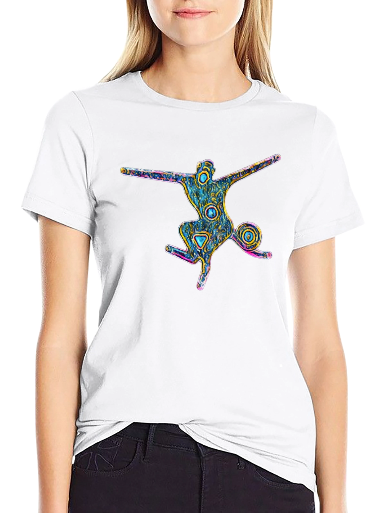 Abstract Art Mans Black T-Shirt
