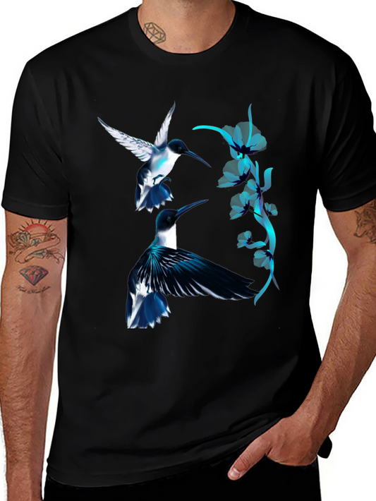 Hummingbird Graphic Black Tee