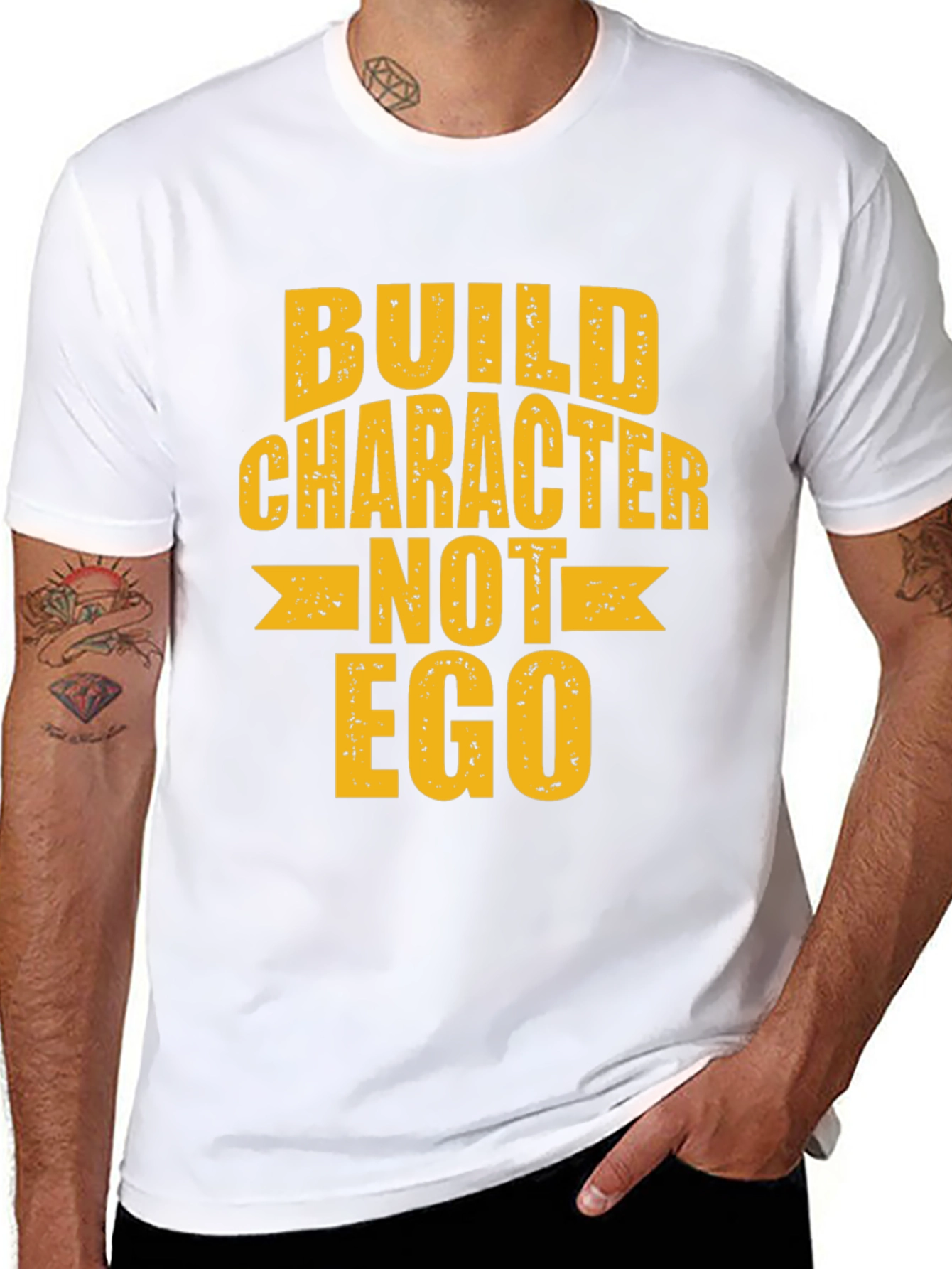 Build Character T-Shirt - Motivational Tee