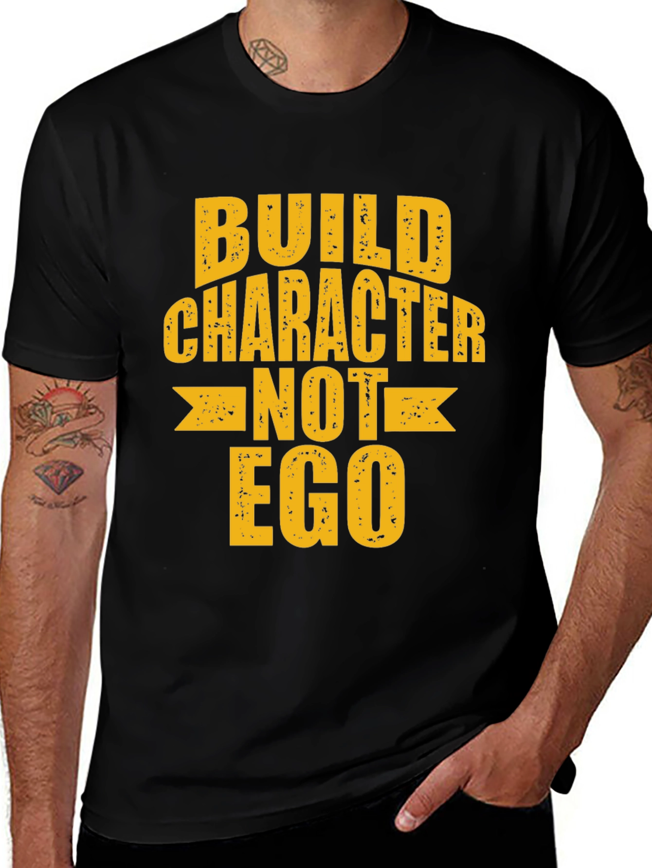 Build Character T-Shirt - Motivational Tee
