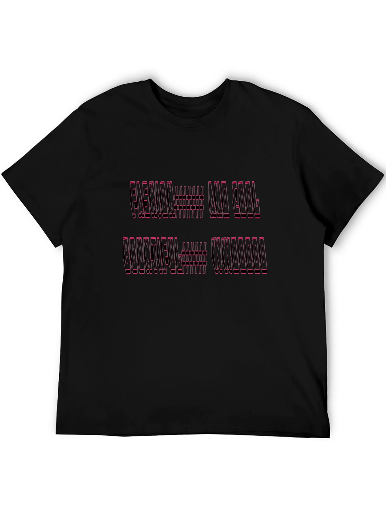 Modern Graphic Print Tee - Black