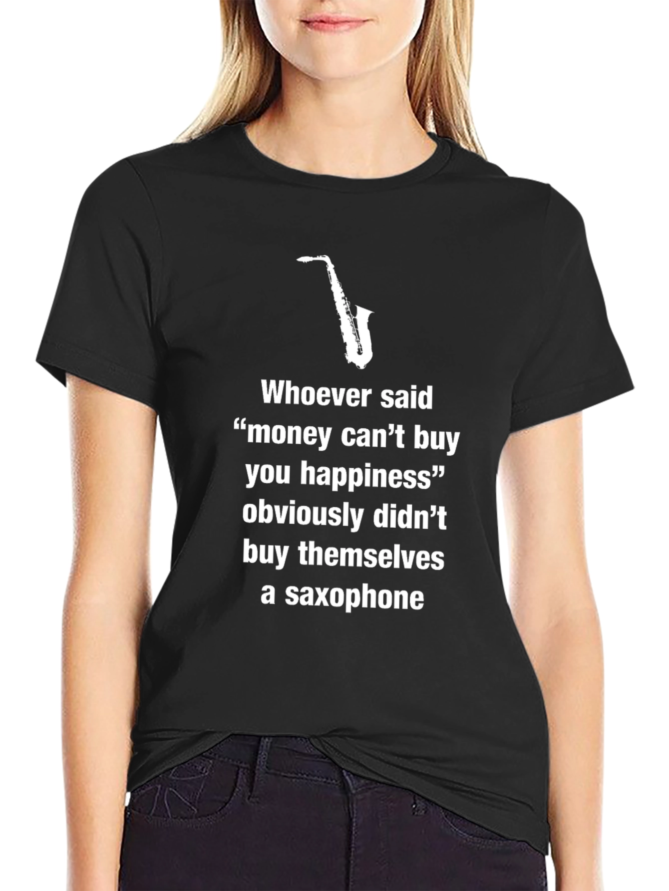 Saxophone Happiness T-Shirt - Musician Novelty Tee