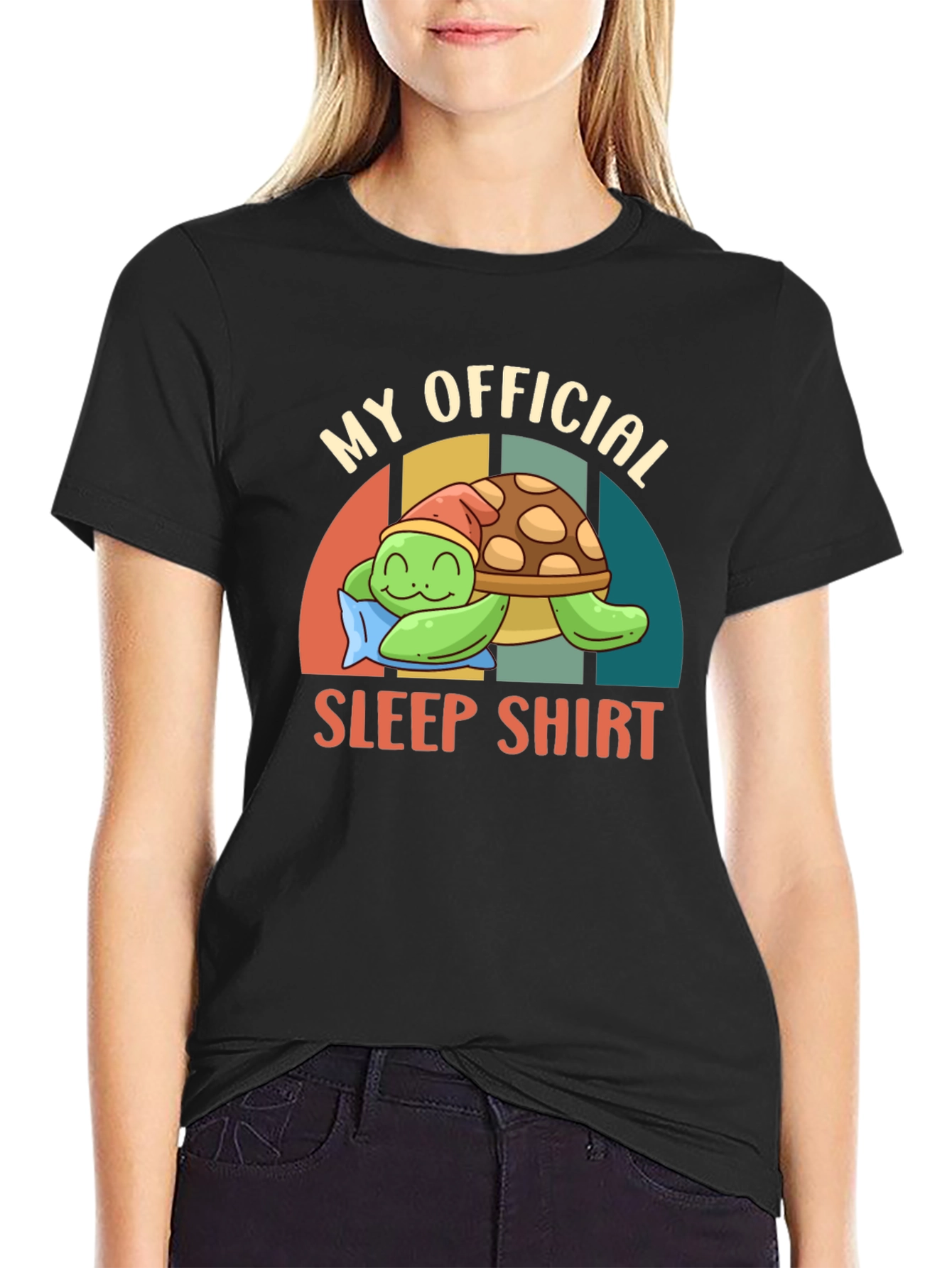 My Official Sleep Shirt Funny Turtle Pajama Tee