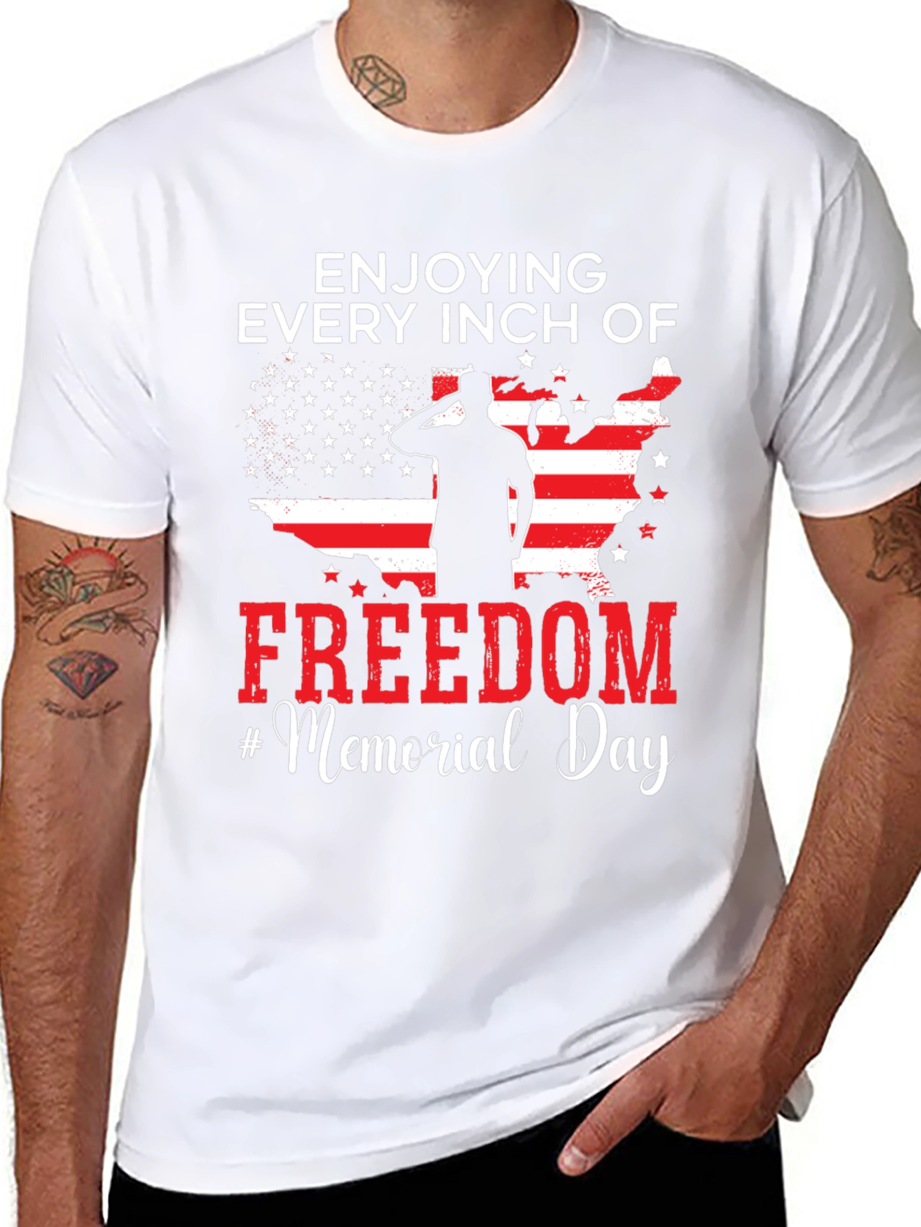 Enjoying Every Inch of Freedom Memorial Day T-Shirt