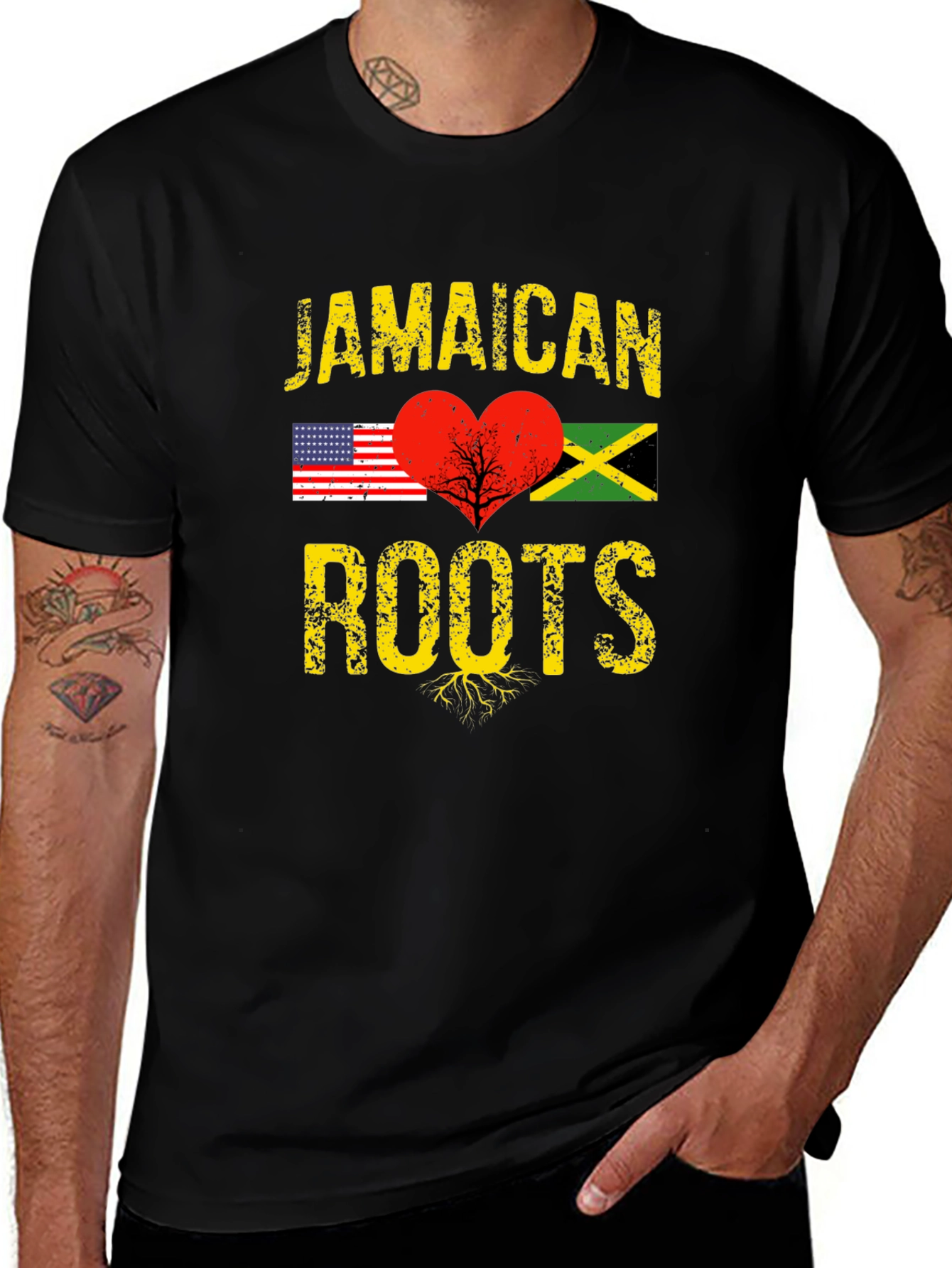 Jamaican Roots T-Shirt Black