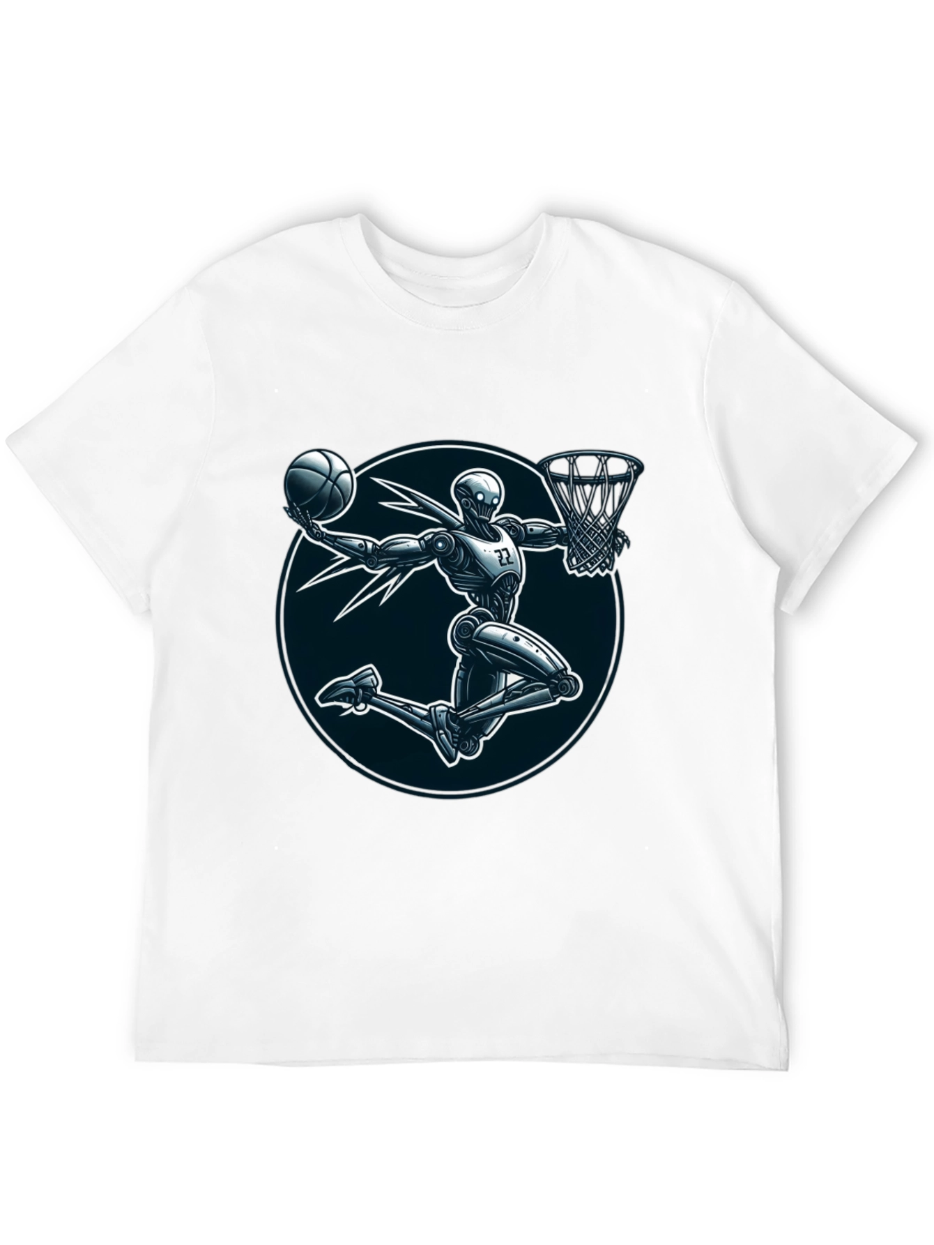 Robot Basketball Player Graphic Tee