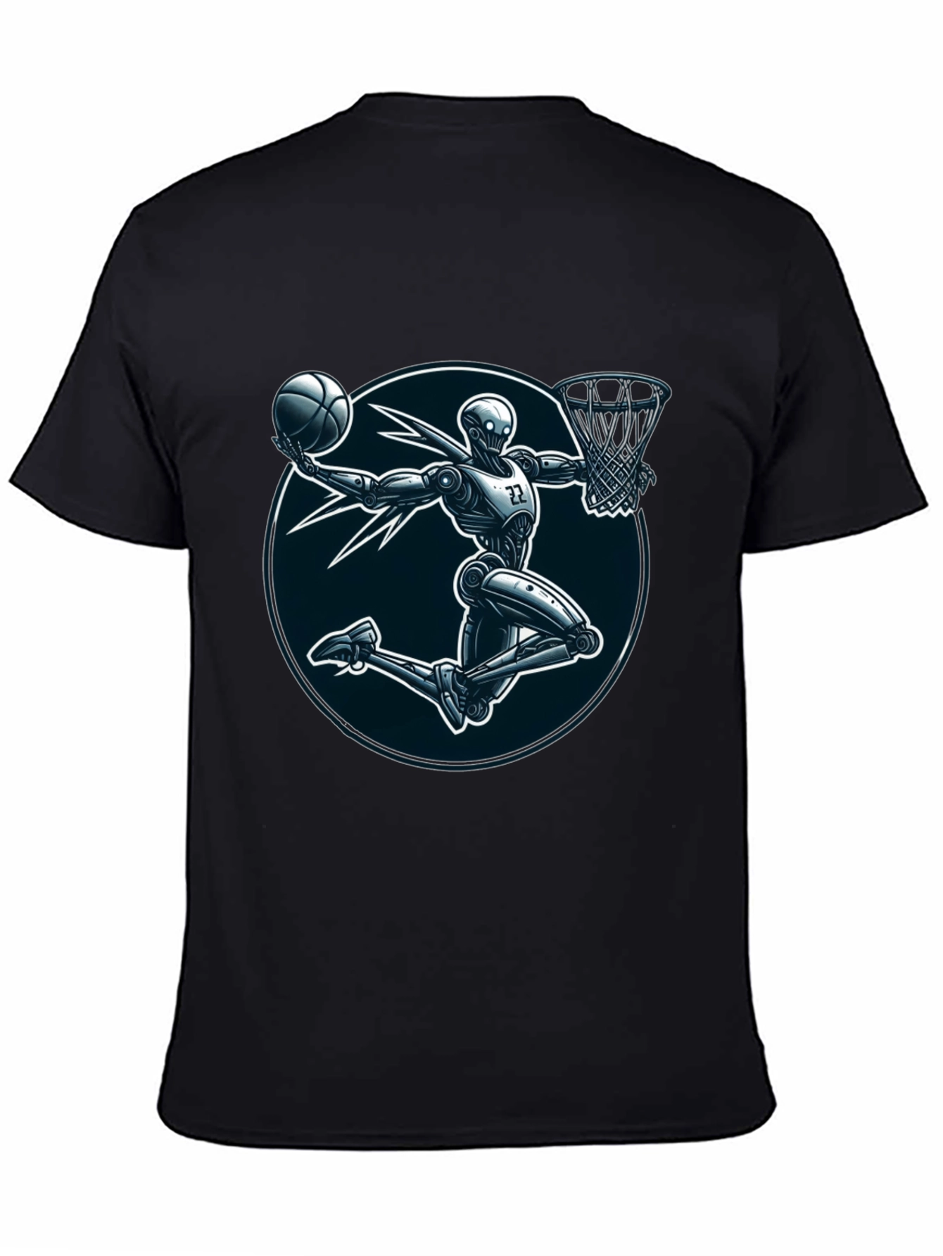 Robot Basketball Player Graphic Tee