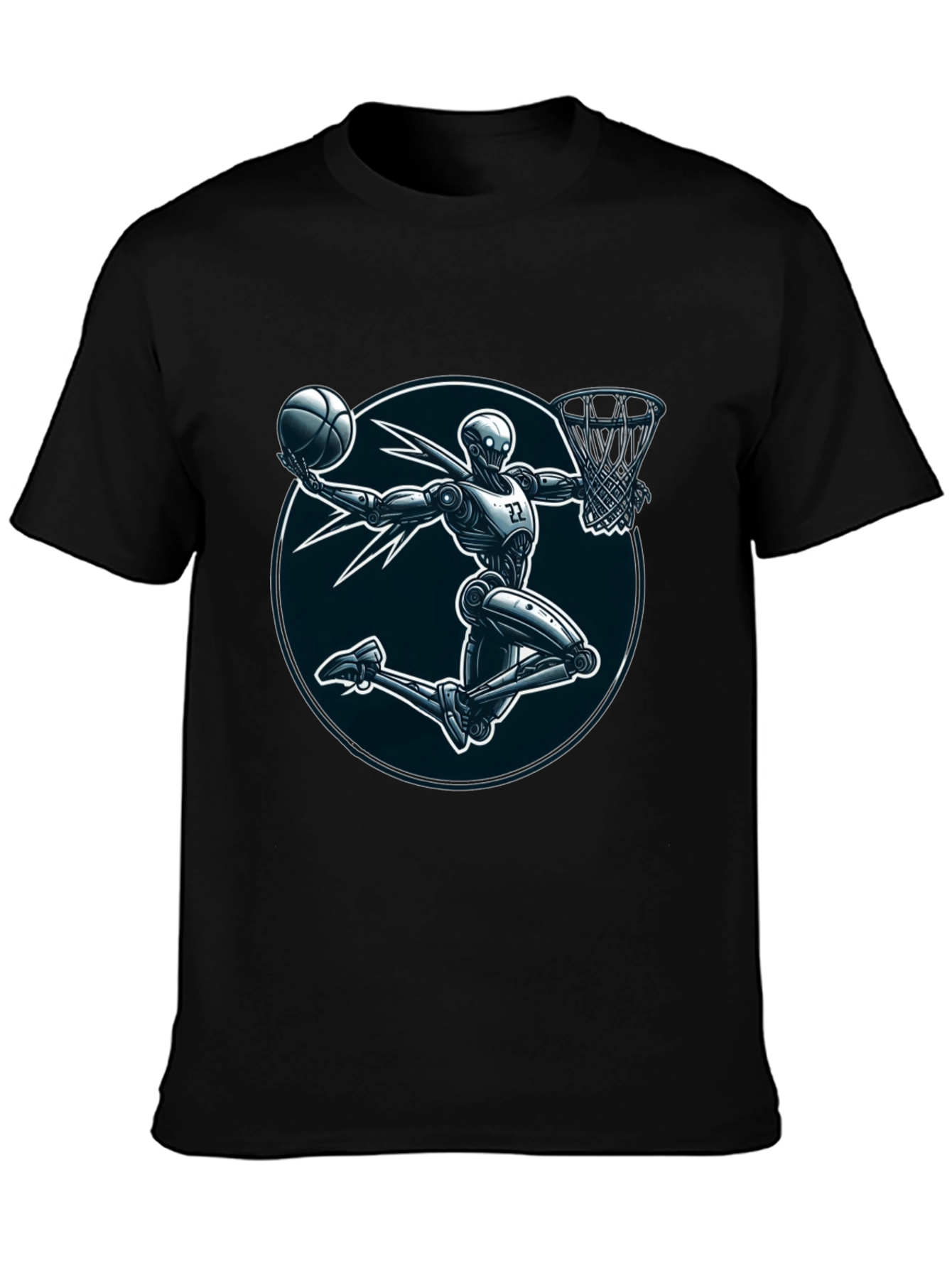 Robot Basketball Player Graphic Tee