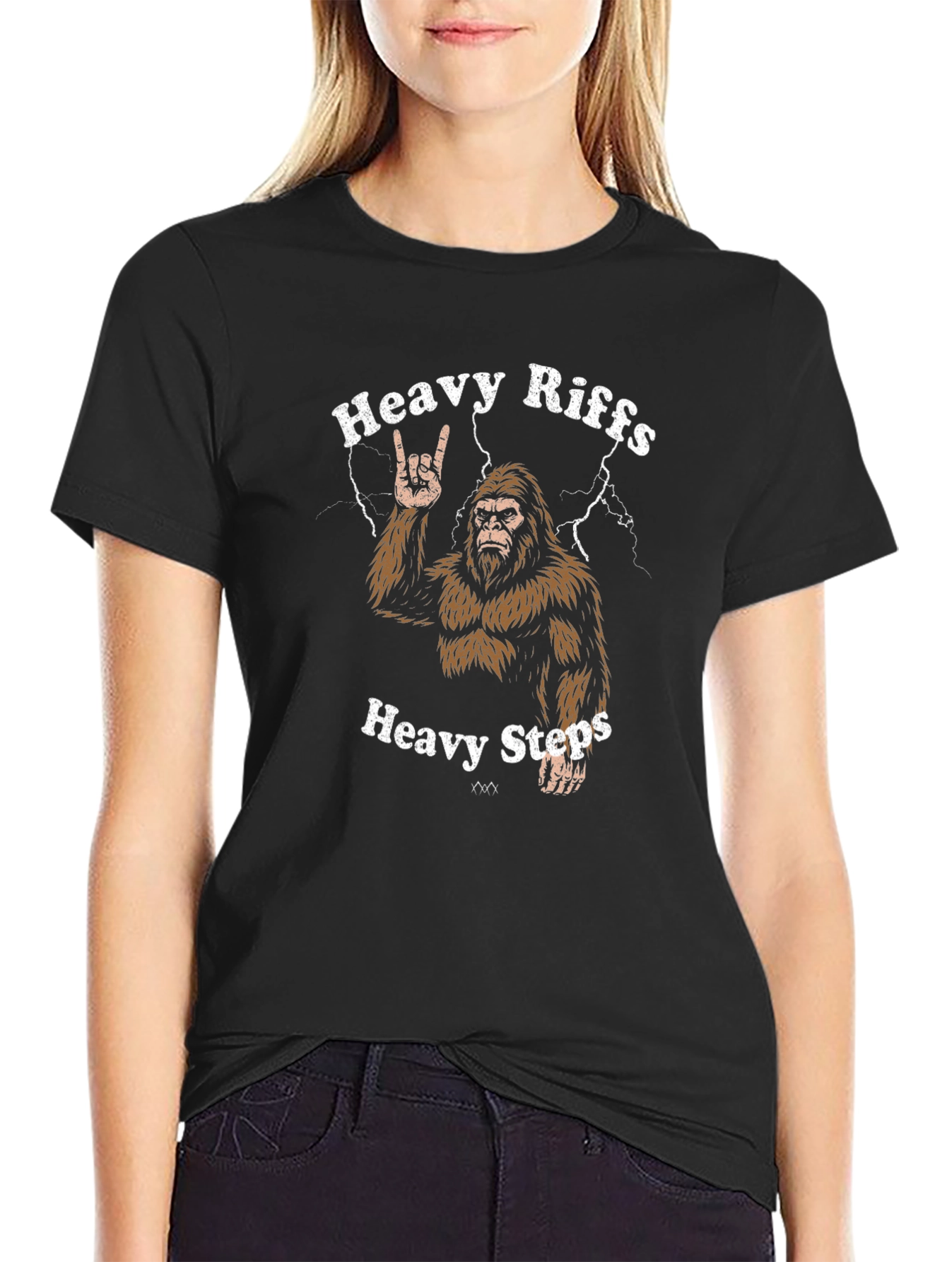 Heavy Riffs Heavy Steps Bigfoot Graphic Tee