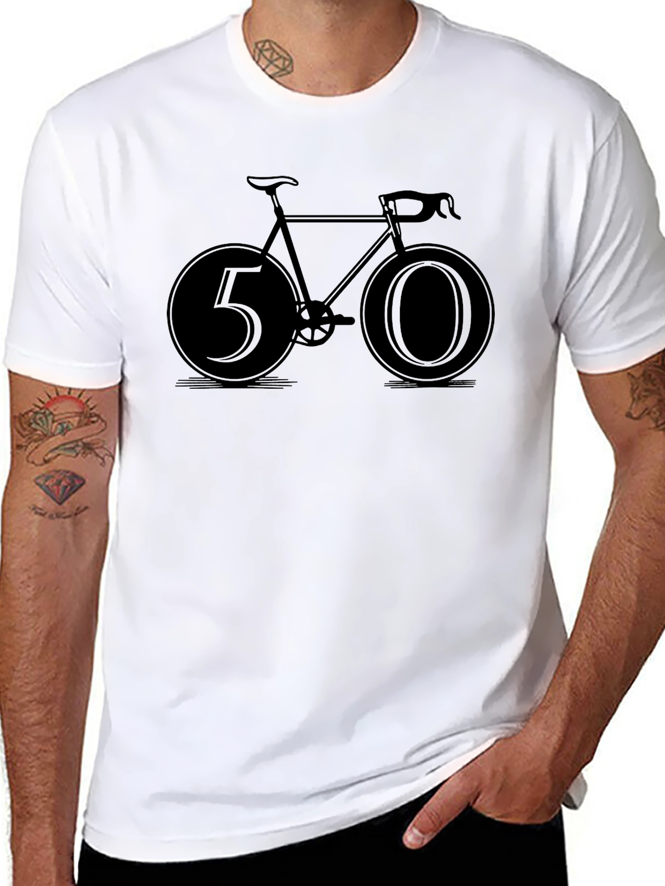 Cycling 50 Tee - Cool Bike Graphic T-Shirt