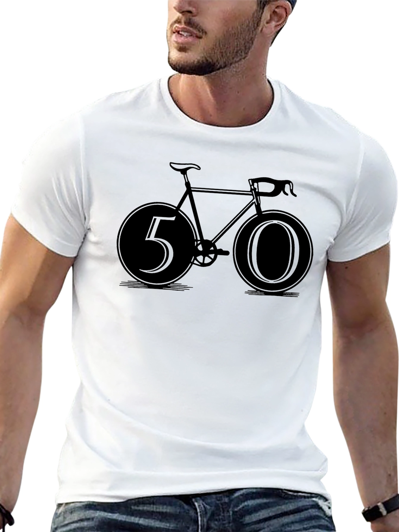 Cycling 50 Tee - Cool Bike Graphic T-Shirt