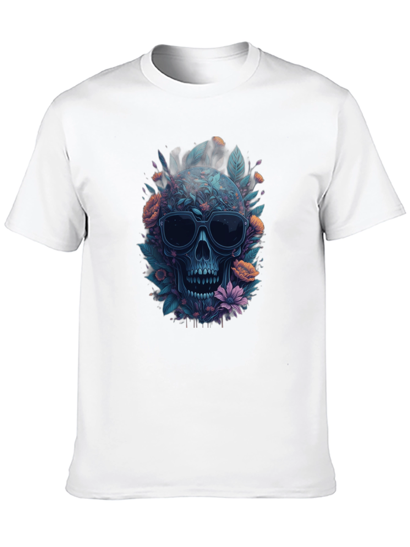 Floral Skull Graphic Tee