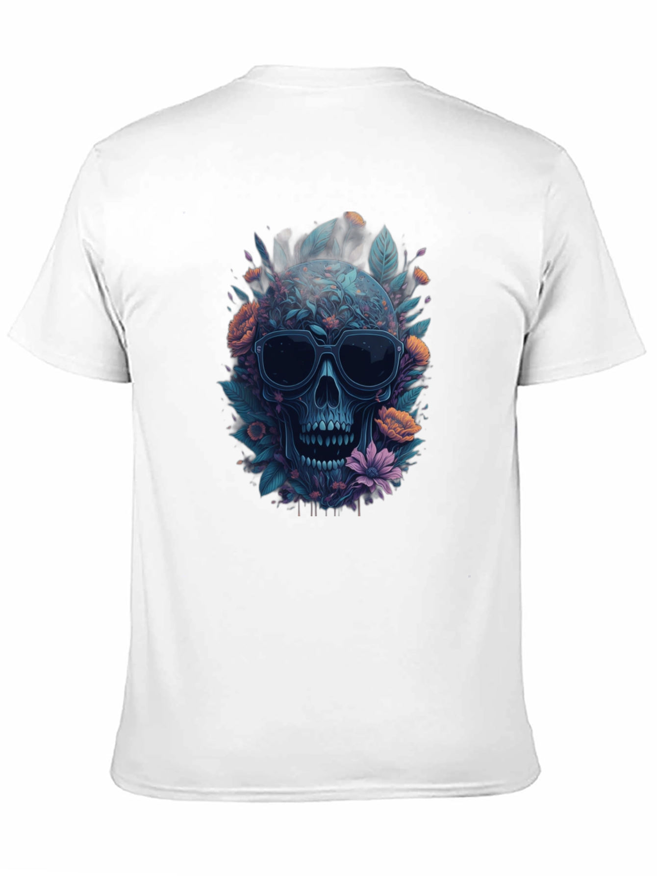 Floral Skull Graphic Tee