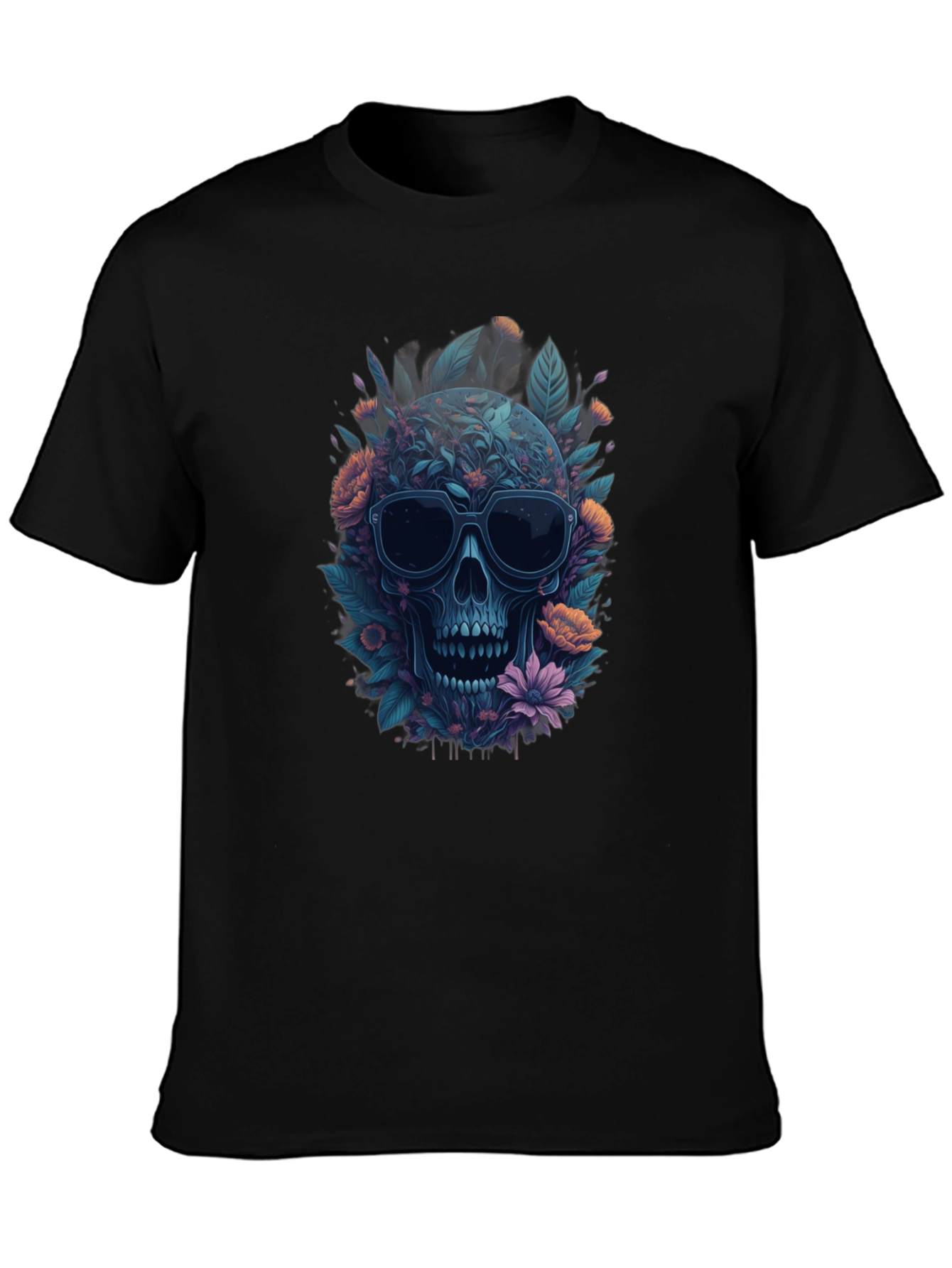 Floral Skull Graphic Tee