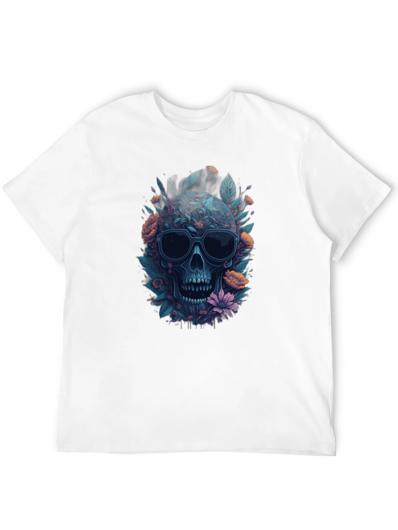 Floral Skull Graphic Tee