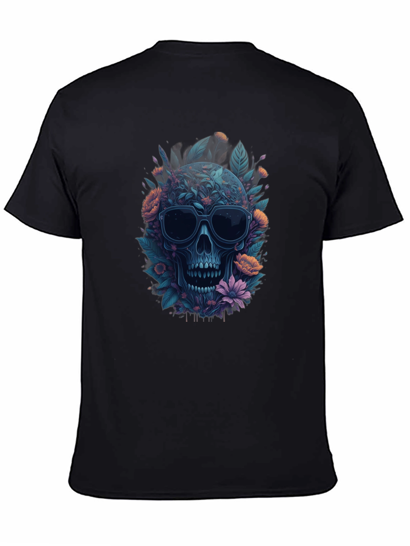 Floral Skull Graphic Tee