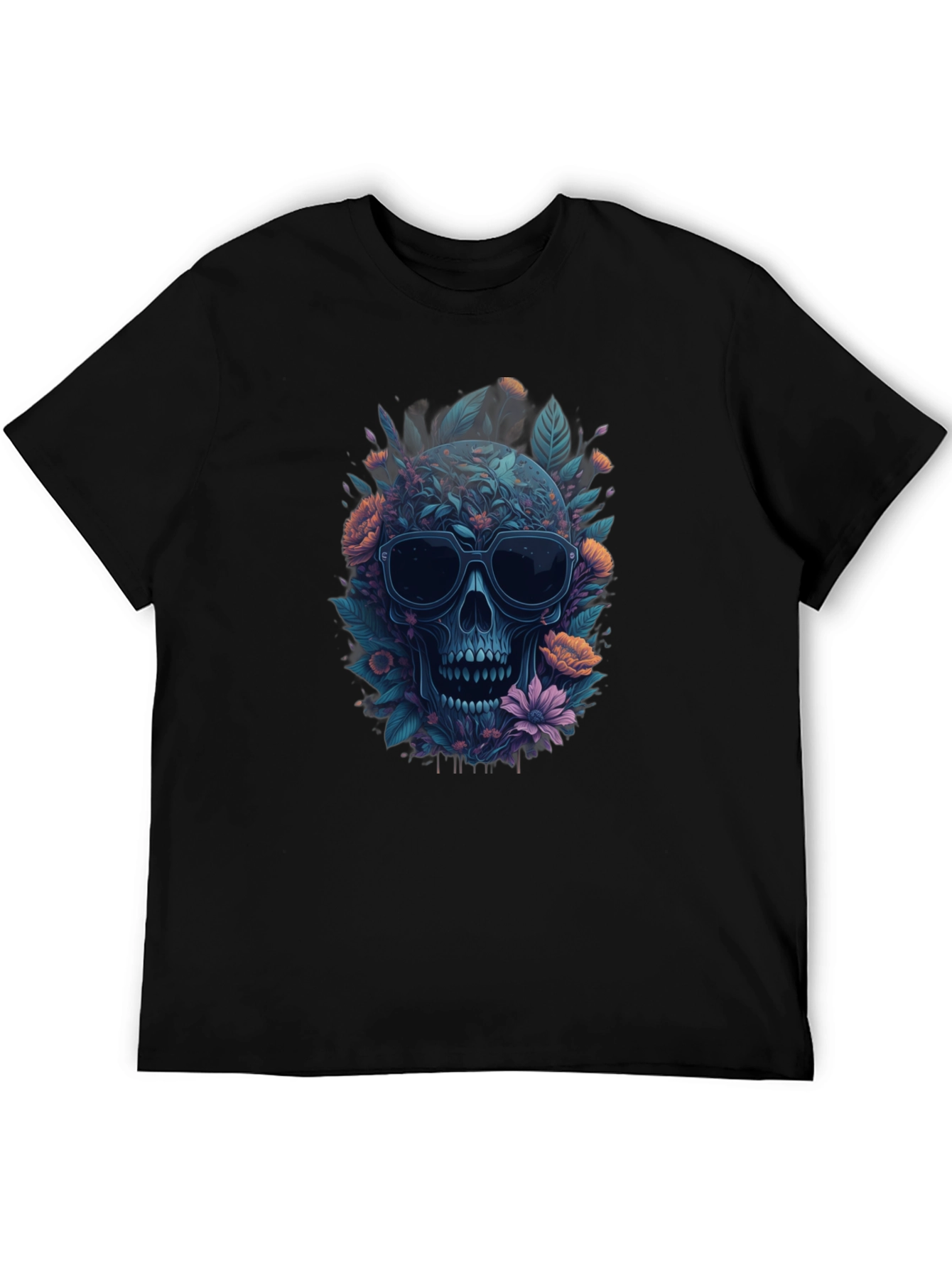 Floral Skull Graphic Tee