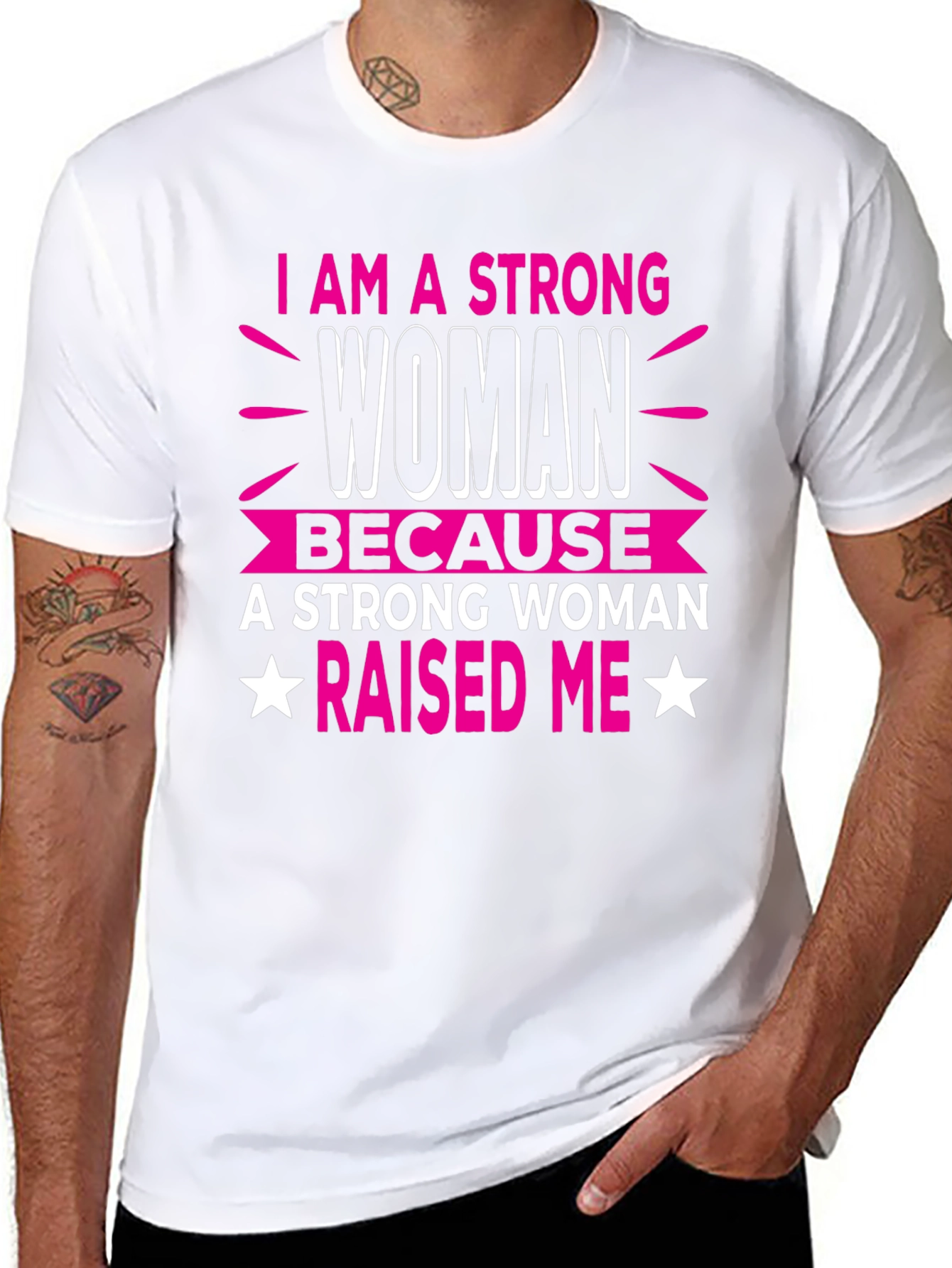 Strong Woman Raised Me T-Shirt