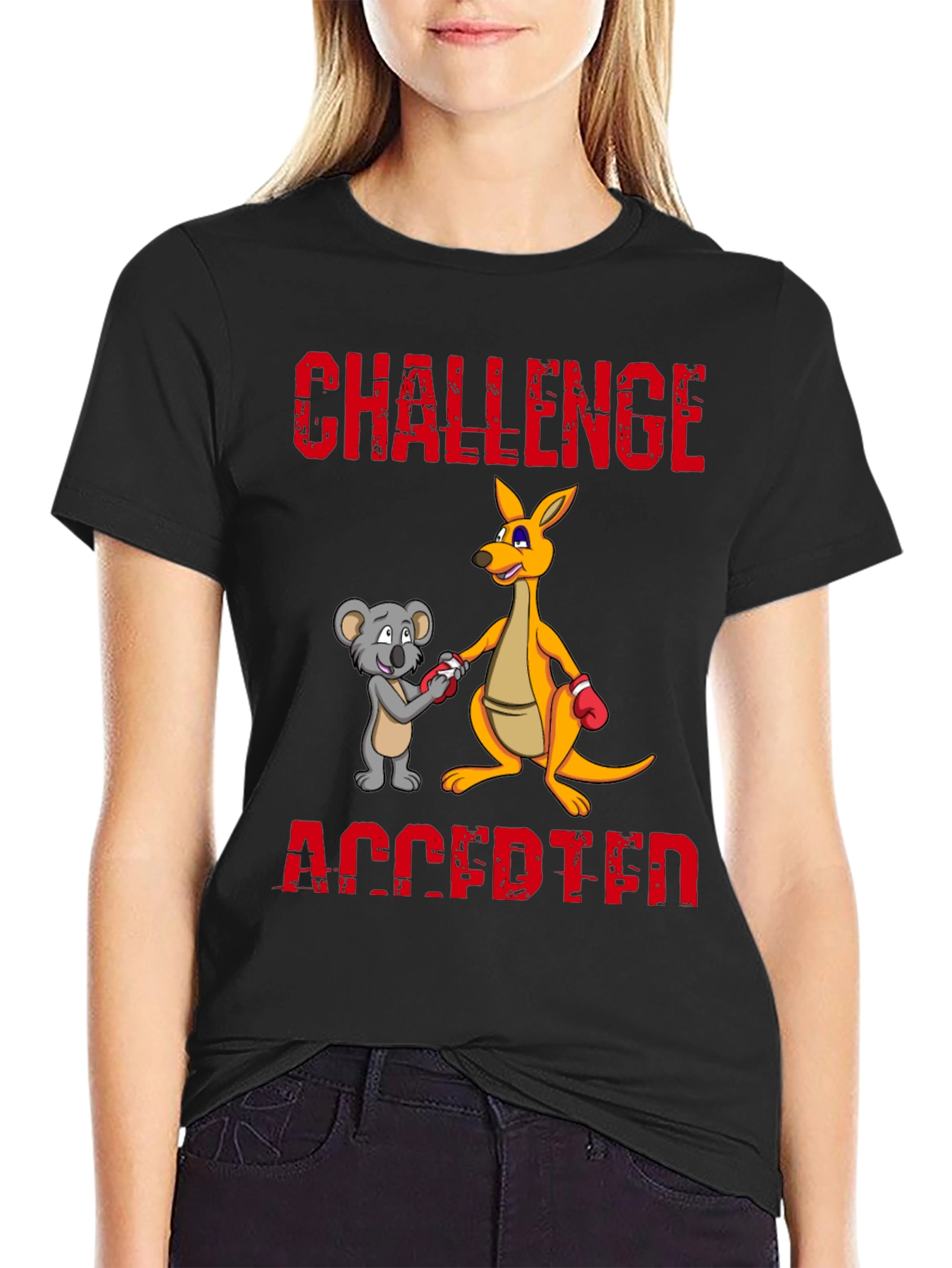 Challenge Accepted T-Shirt Kangaroo vs Koala Boxing