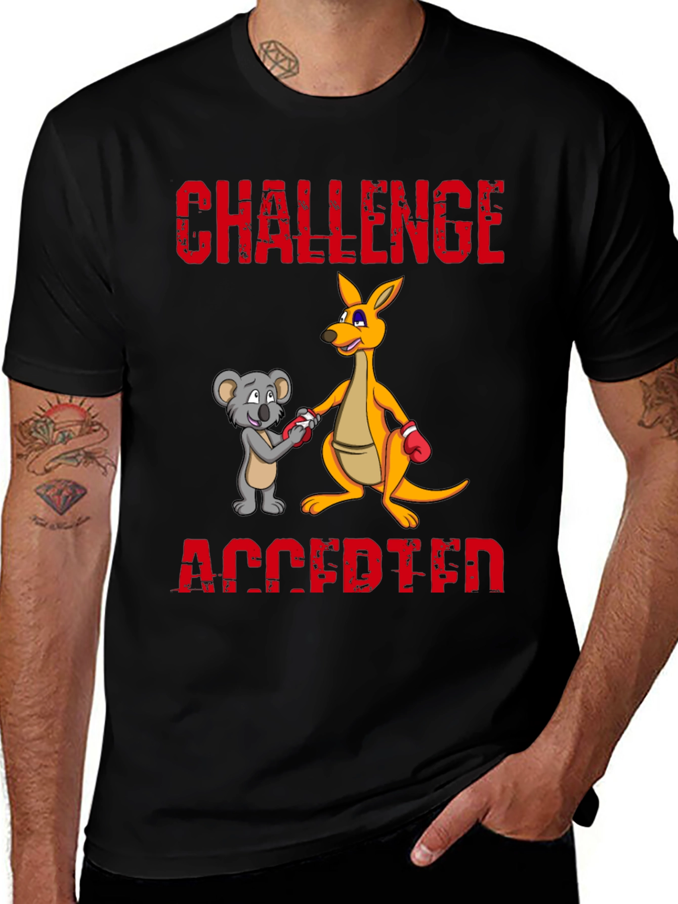 Challenge Accepted T-Shirt Kangaroo vs Koala Boxing