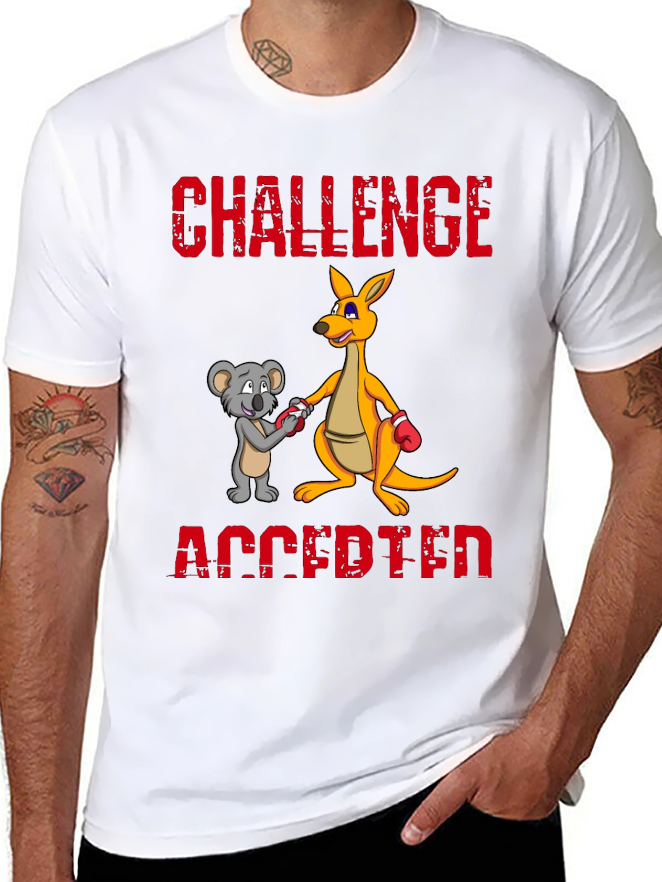 Challenge Accepted T-Shirt Kangaroo vs Koala Boxing