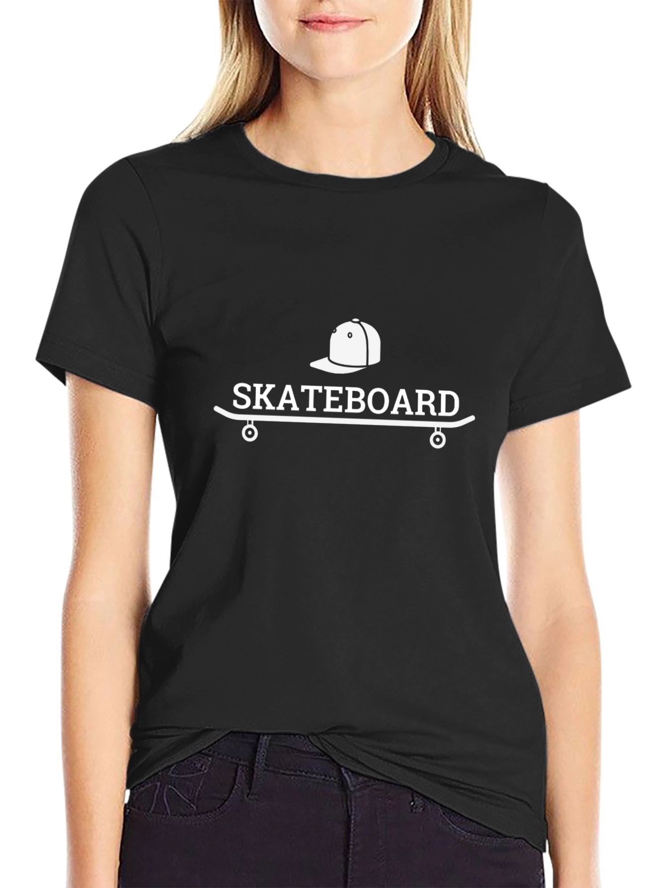 Skateboard Graphic Tee - Black