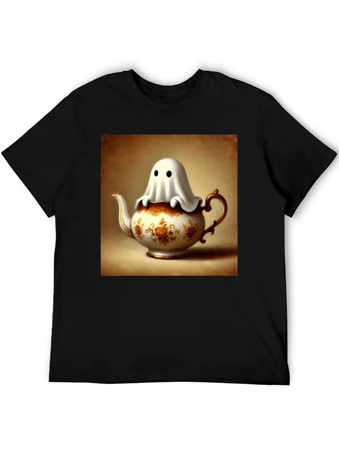 Ghost in Teapot T-Shirt - Spooky Season Style