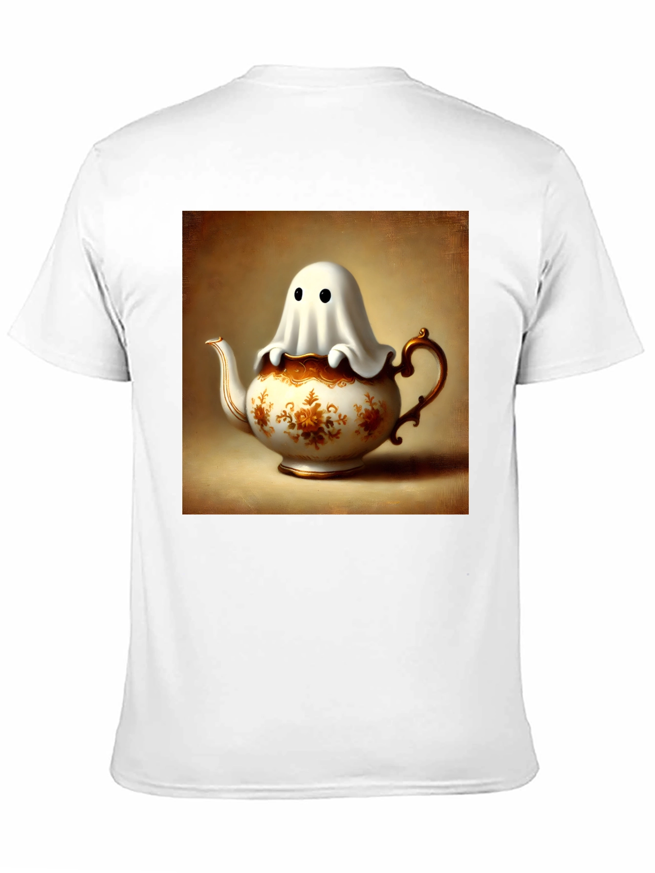 Ghost in Teapot T-Shirt - Spooky Season Style