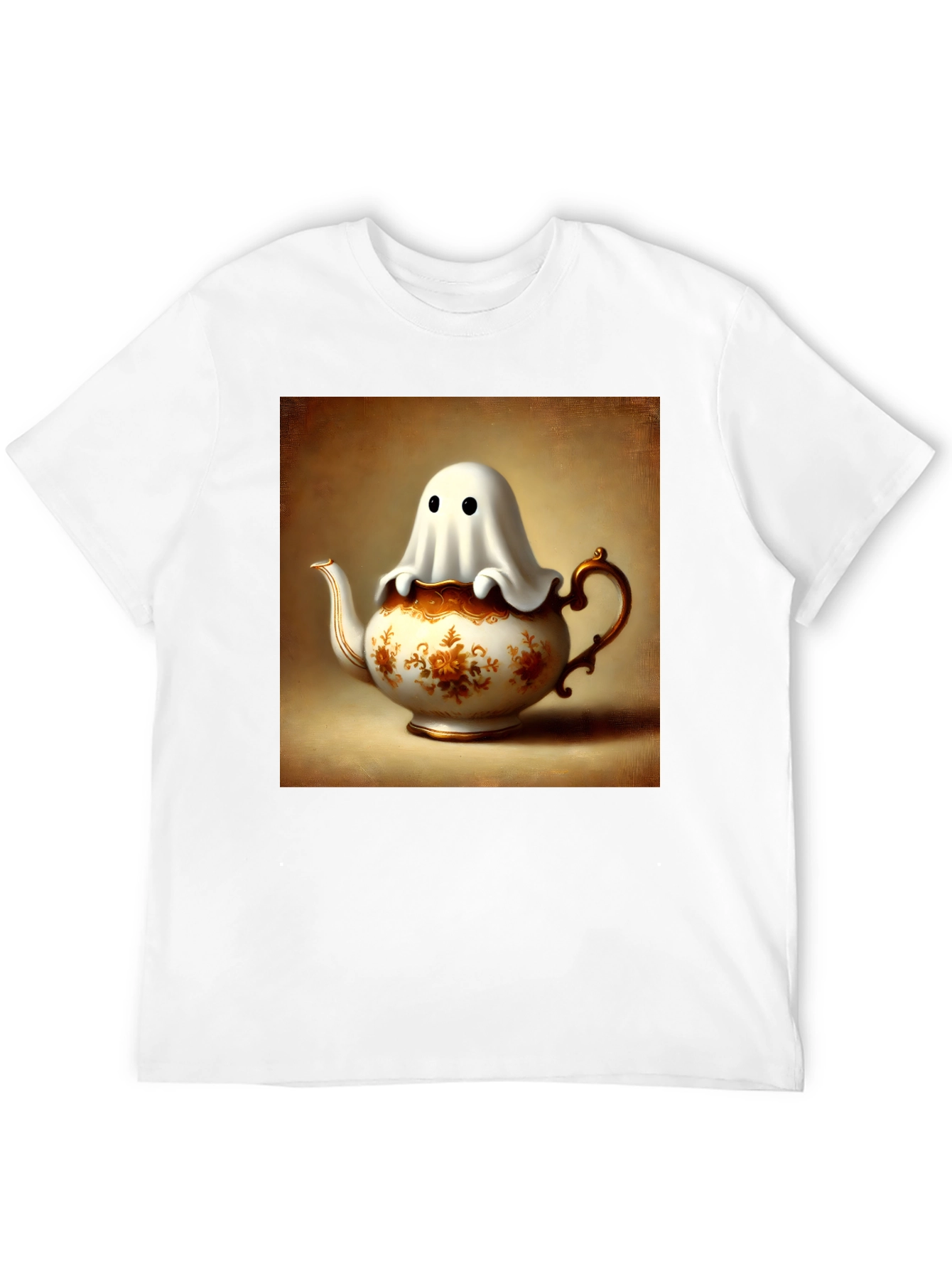 Ghost in Teapot T-Shirt - Spooky Season Style