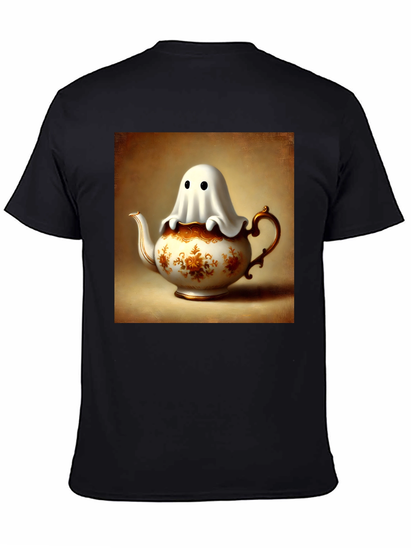 Ghost in Teapot T-Shirt - Spooky Season Style