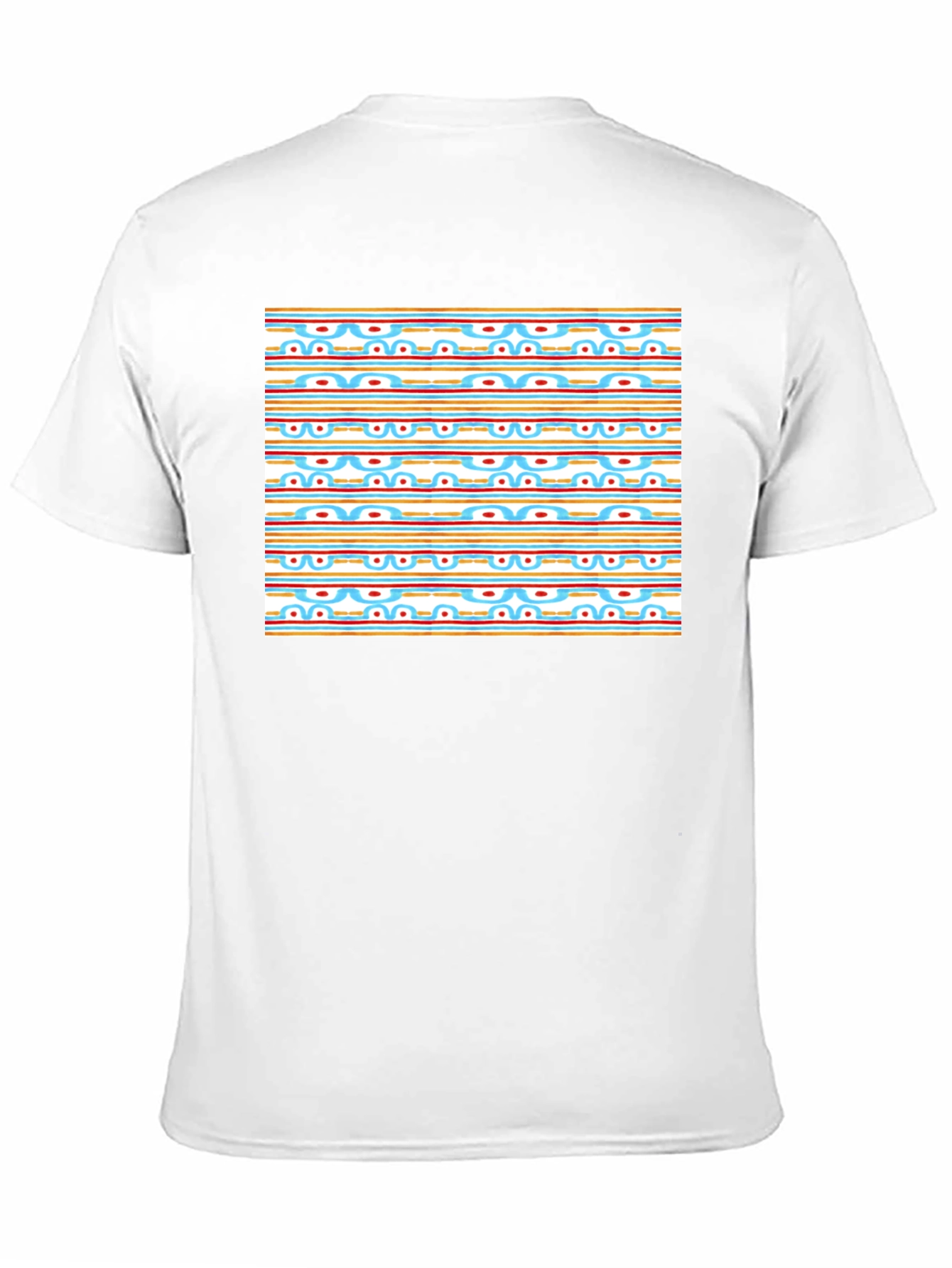 Retro Pattern Black T-Shirt