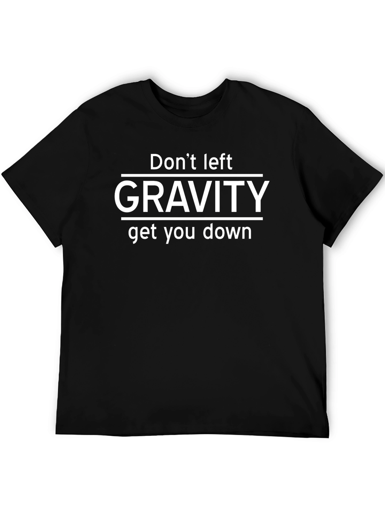 Gravity Funny Graphic Tee - Black Casual Shirt