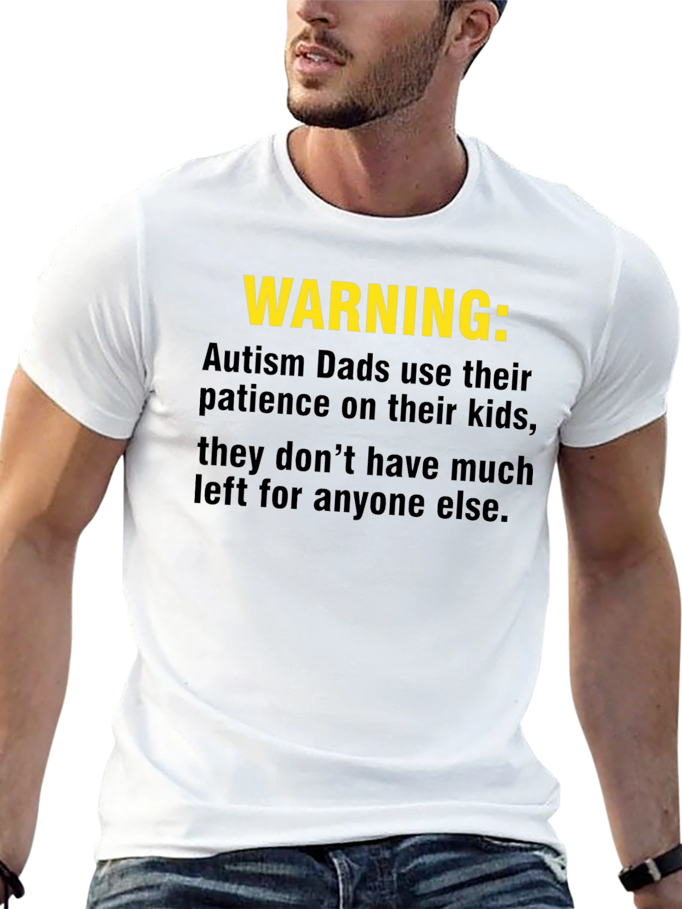 Autism Dad Warning T-Shirt - Patience Depleted