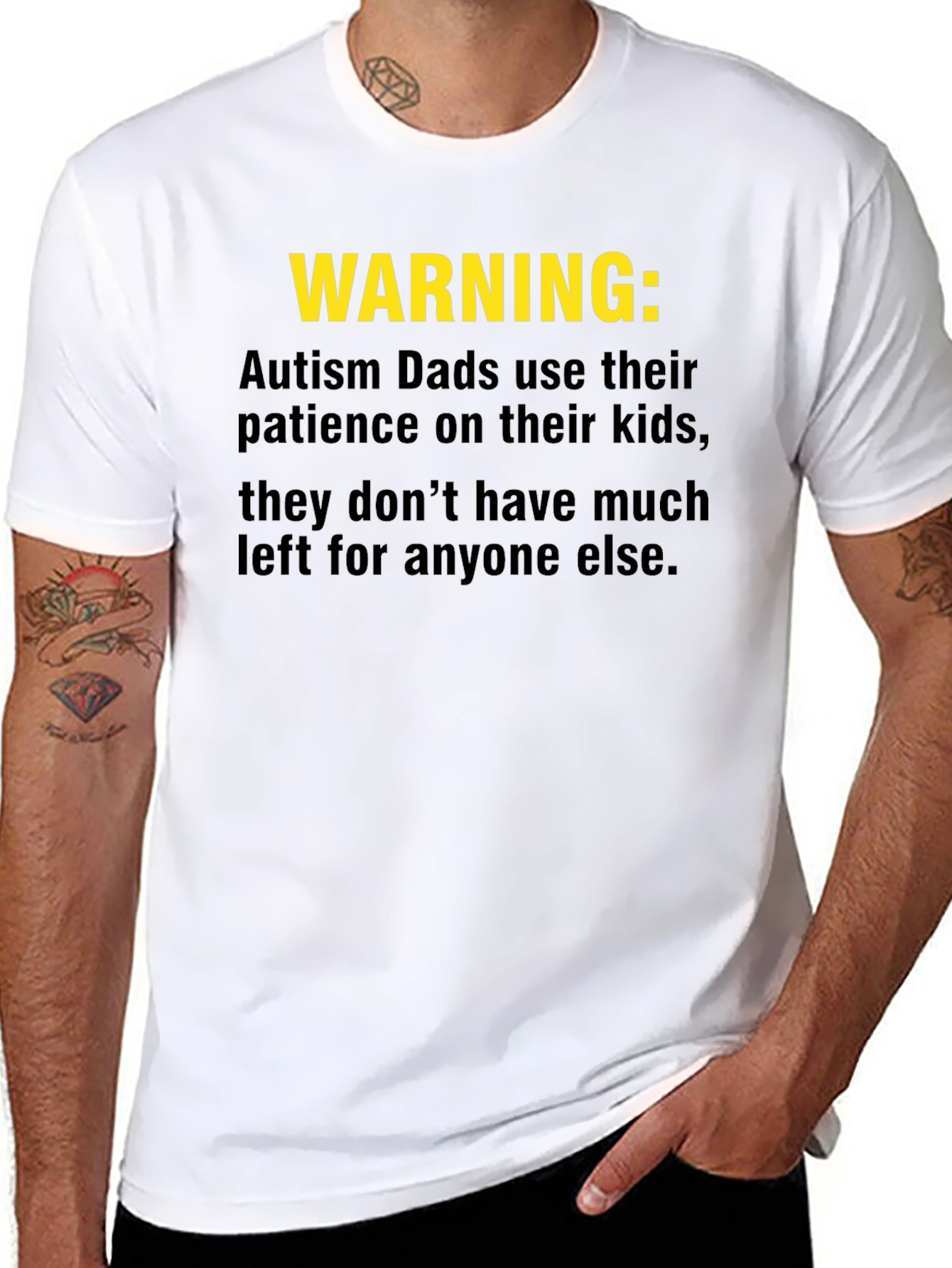 Autism Dad Warning T-Shirt - Patience Depleted