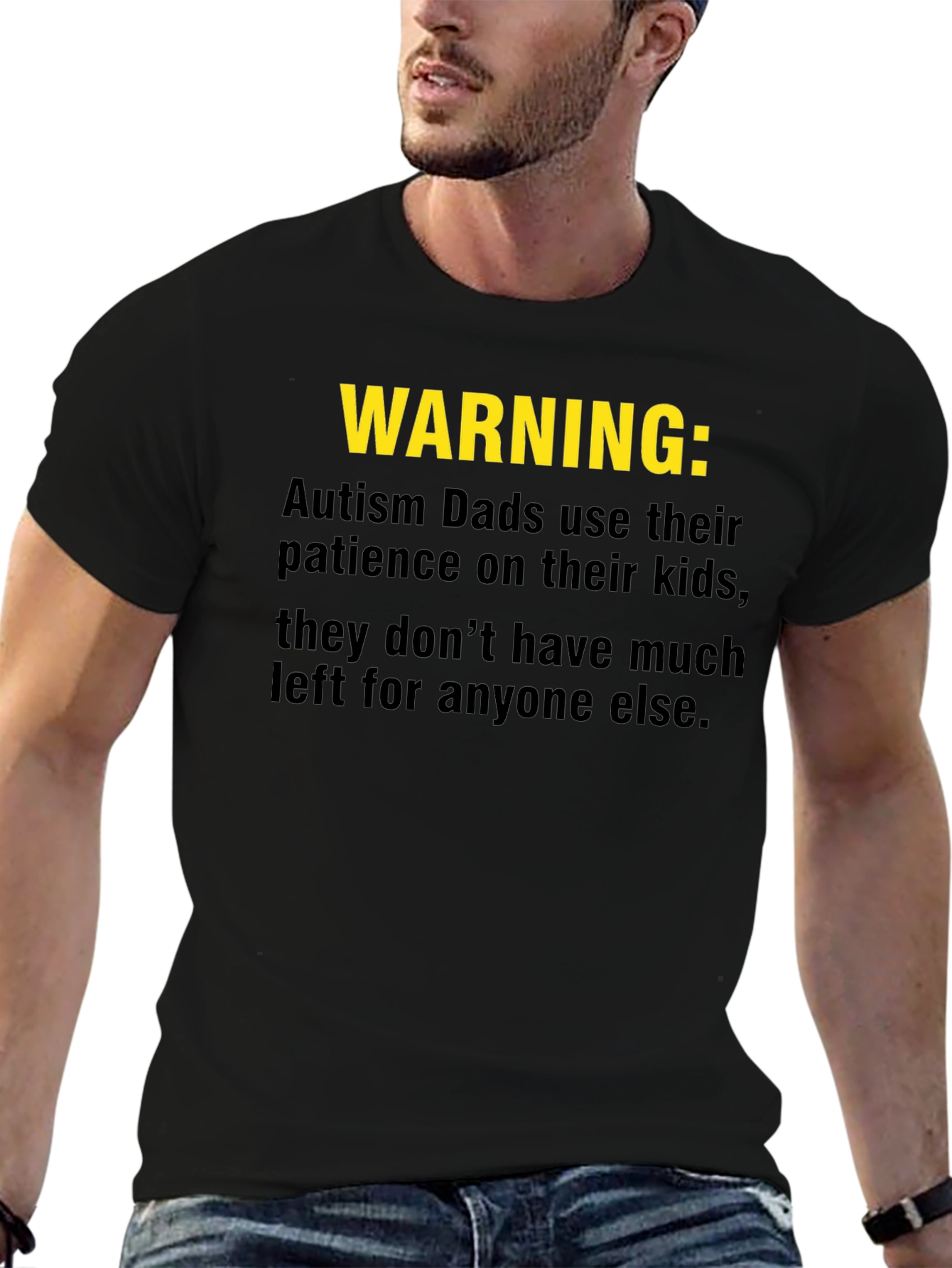 Autism Dad Warning T-Shirt - Patience Depleted