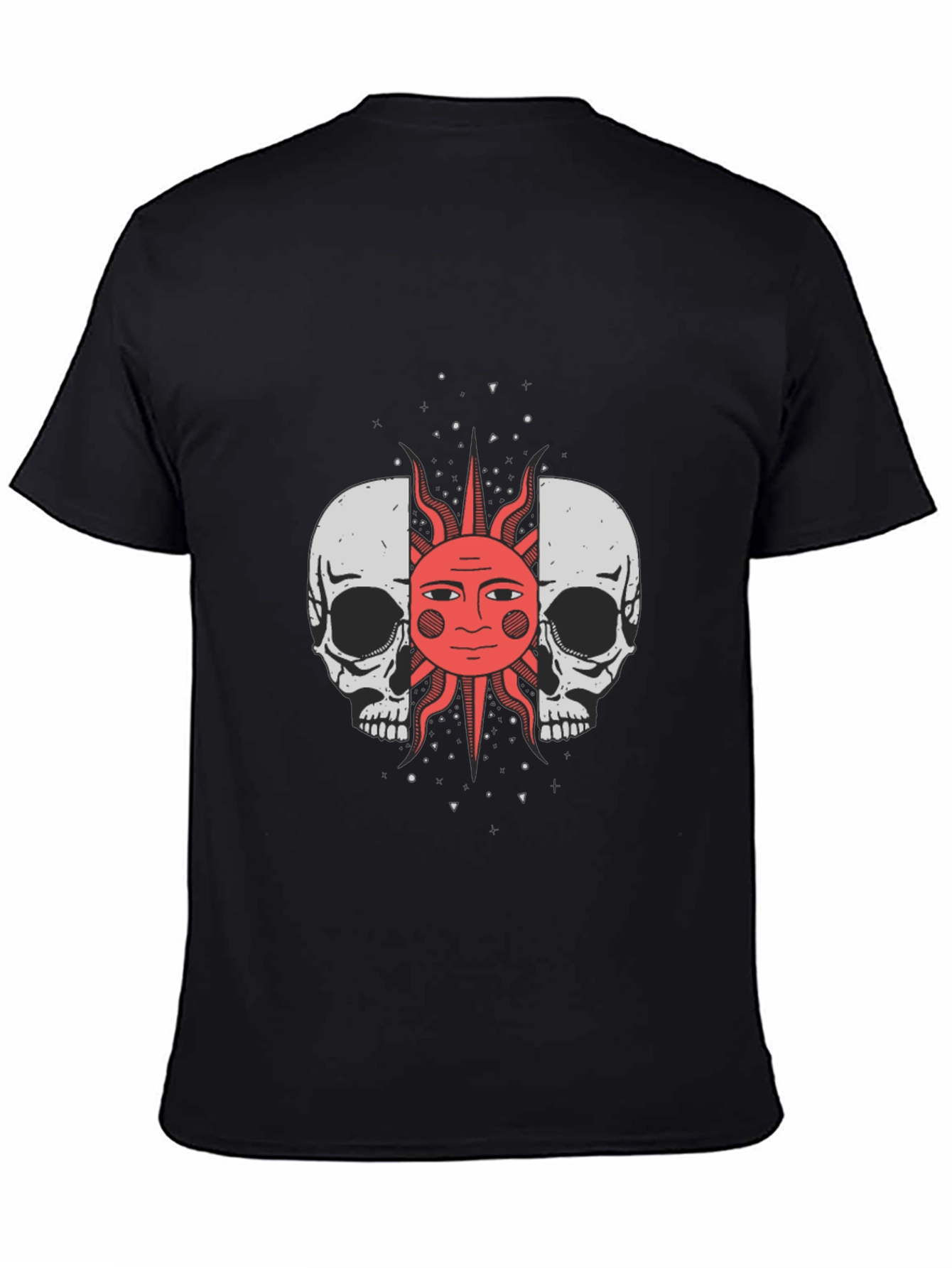 Skull and Sun Graphic Tee - Unique Design