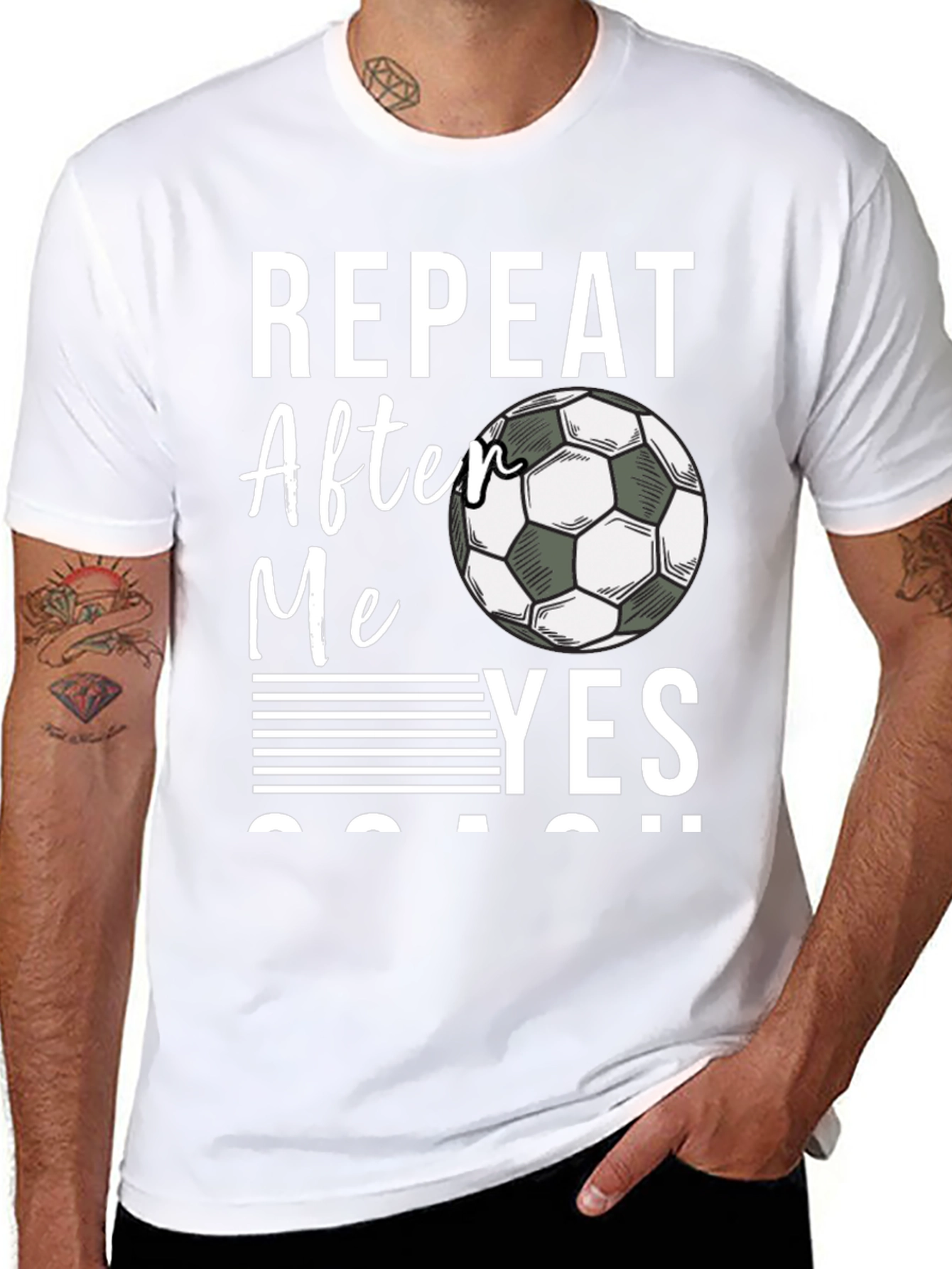 Repeat After Me Yes Coach T-Shirt Soccer Fan Tee