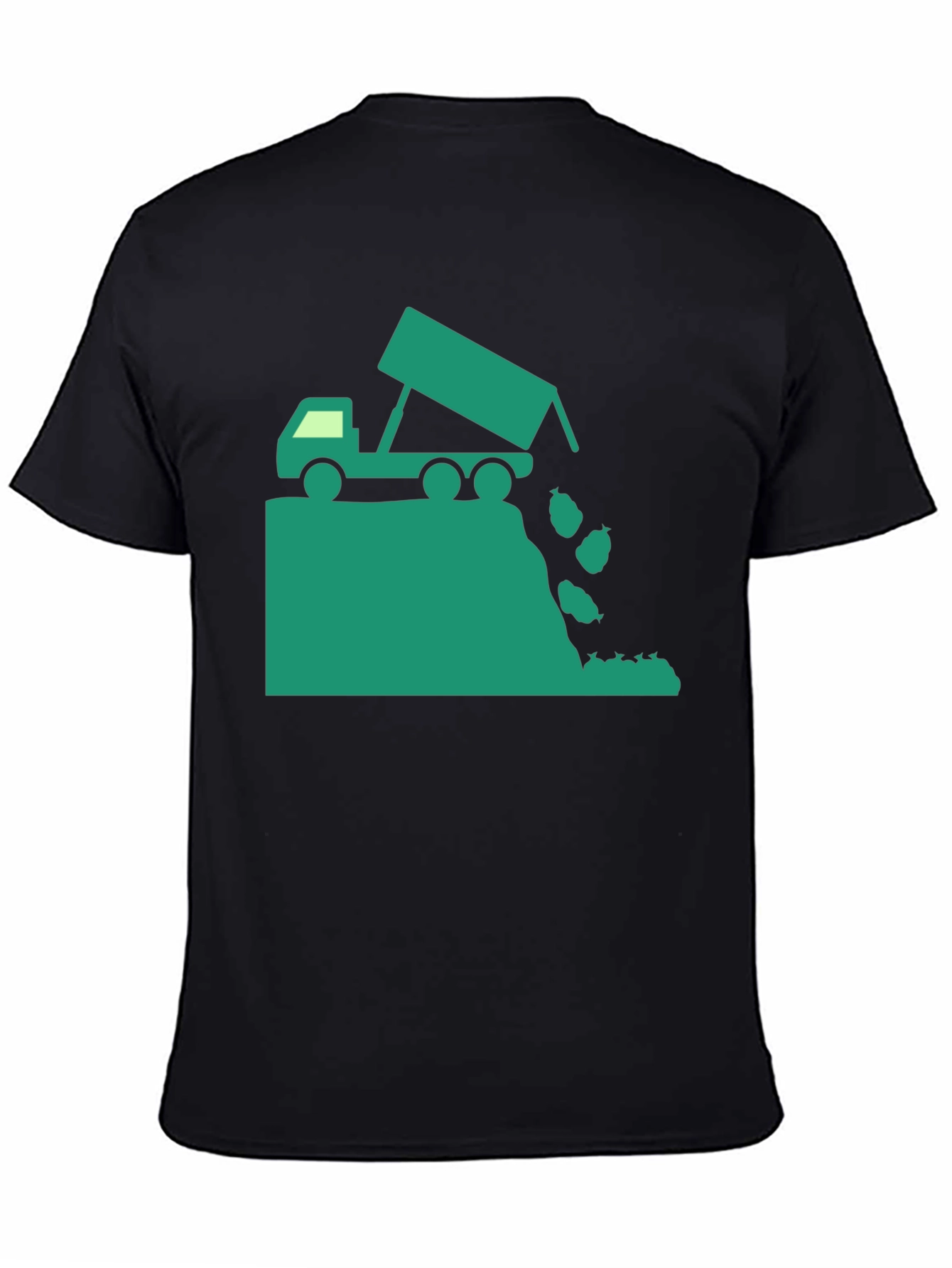 Dump Truck Graphic Tee - Black Short Sleeve