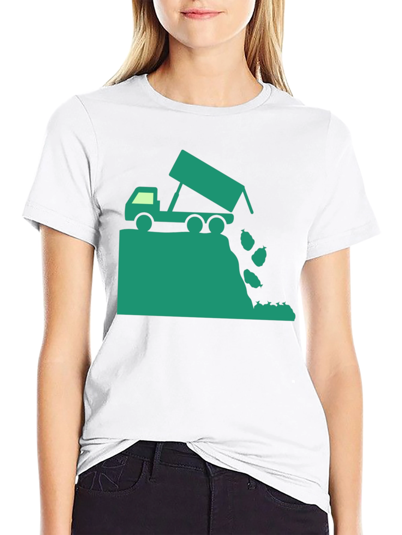 Dump Truck Graphic Tee - Black Short Sleeve