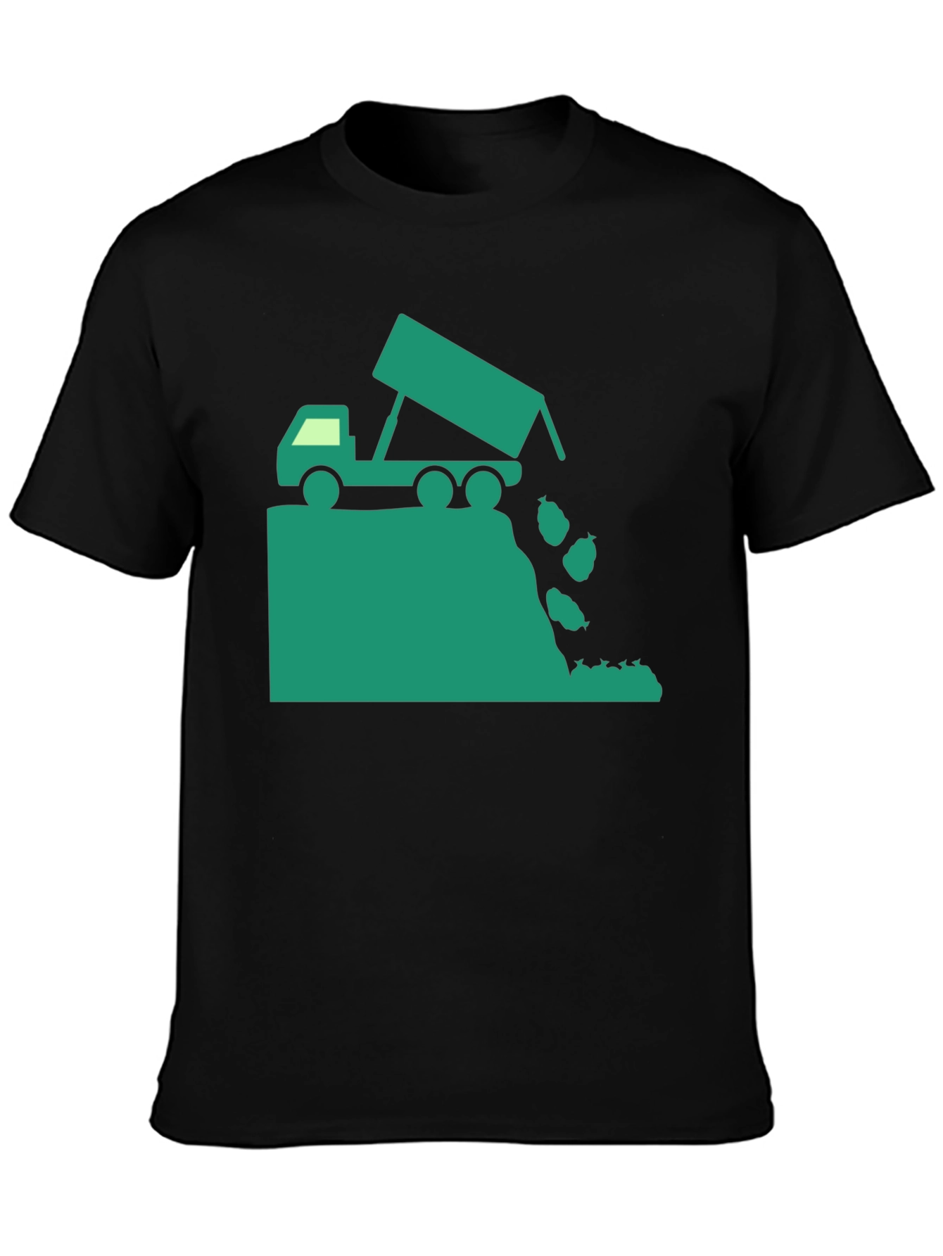 Dump Truck Graphic Tee - Black Short Sleeve