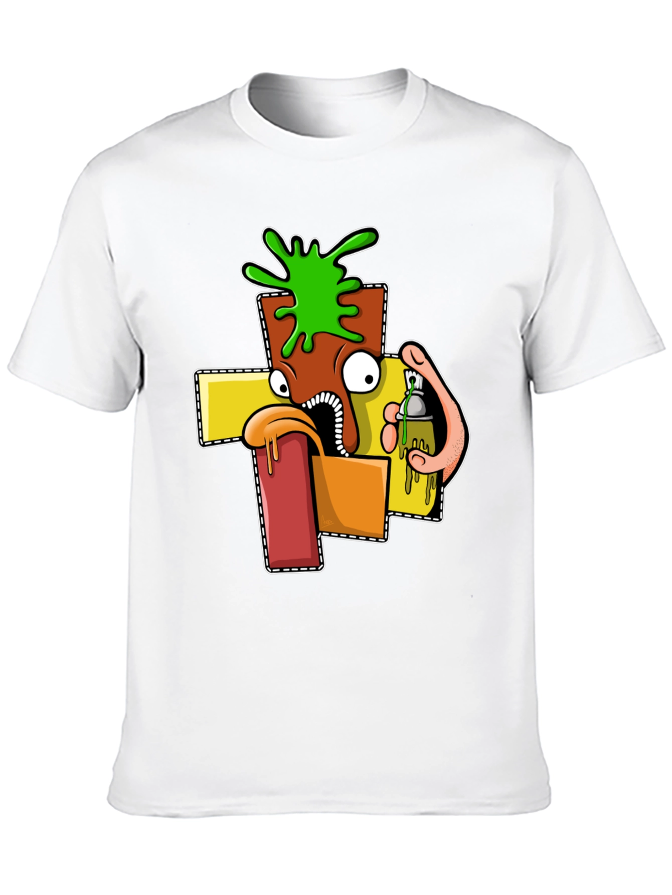 Cartoon Graphic T-Shirt - Unique Streetwear